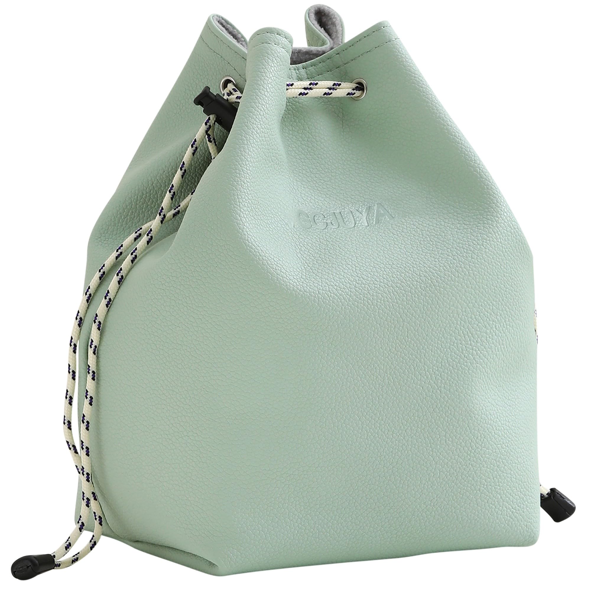 Waterproof Leather DSLR/SLR Camera Bag with Removable Crossbody Strap - Light Green Medium Camera Case for Photography, Travel & Outdoor Shooting - Perfect for Men & Women Photographers
