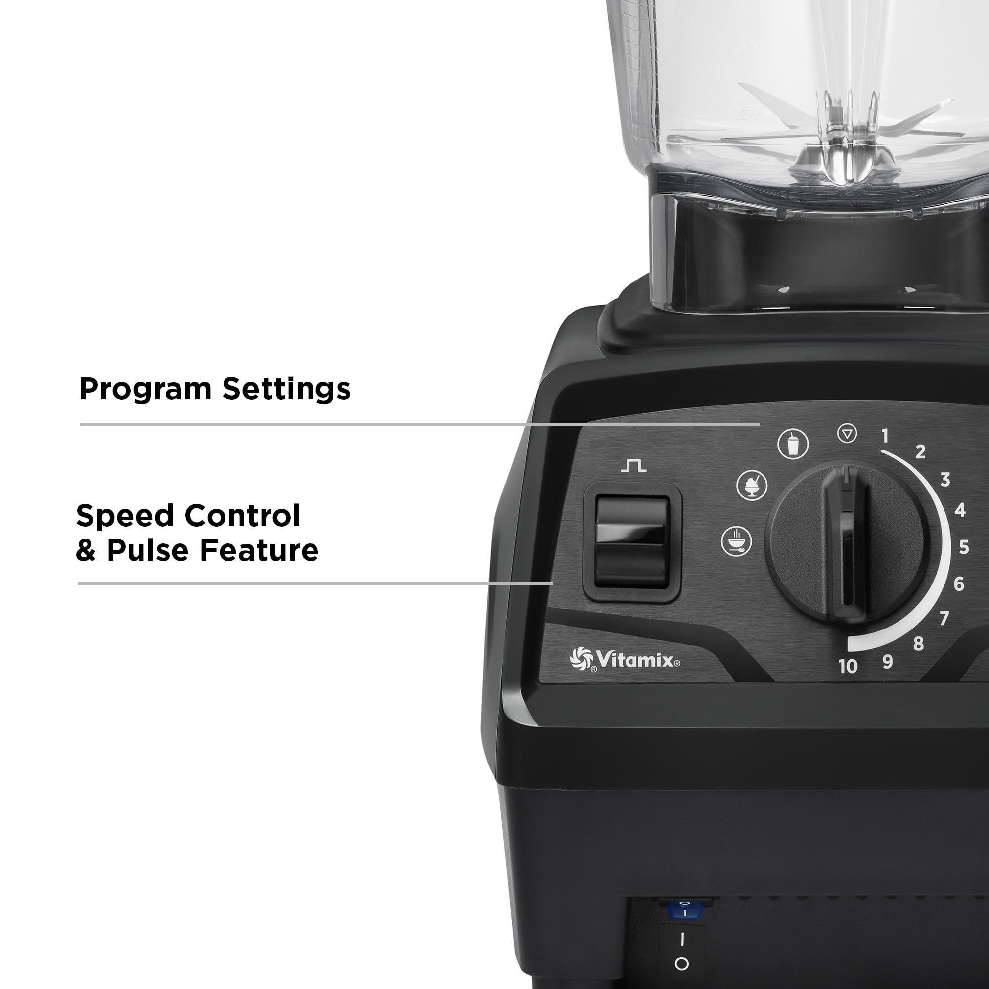 Vitamix Explorian E310 Professional Blender with Pre-Programmed Settings, 64oz Low-Profile Container - Certified Renewed Premium (Black) - Perfect for Smoothies, Soups & Nut Butters