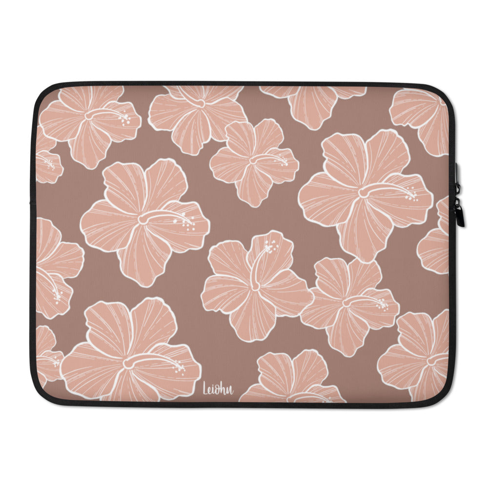 Premium Hibiscus Floral Laptop Sleeve Case - 13-15 Inch Protective Neoprene Cover for MacBook Air/Pro, Dell, HP - Perfect for Work, School & Travel Accessories