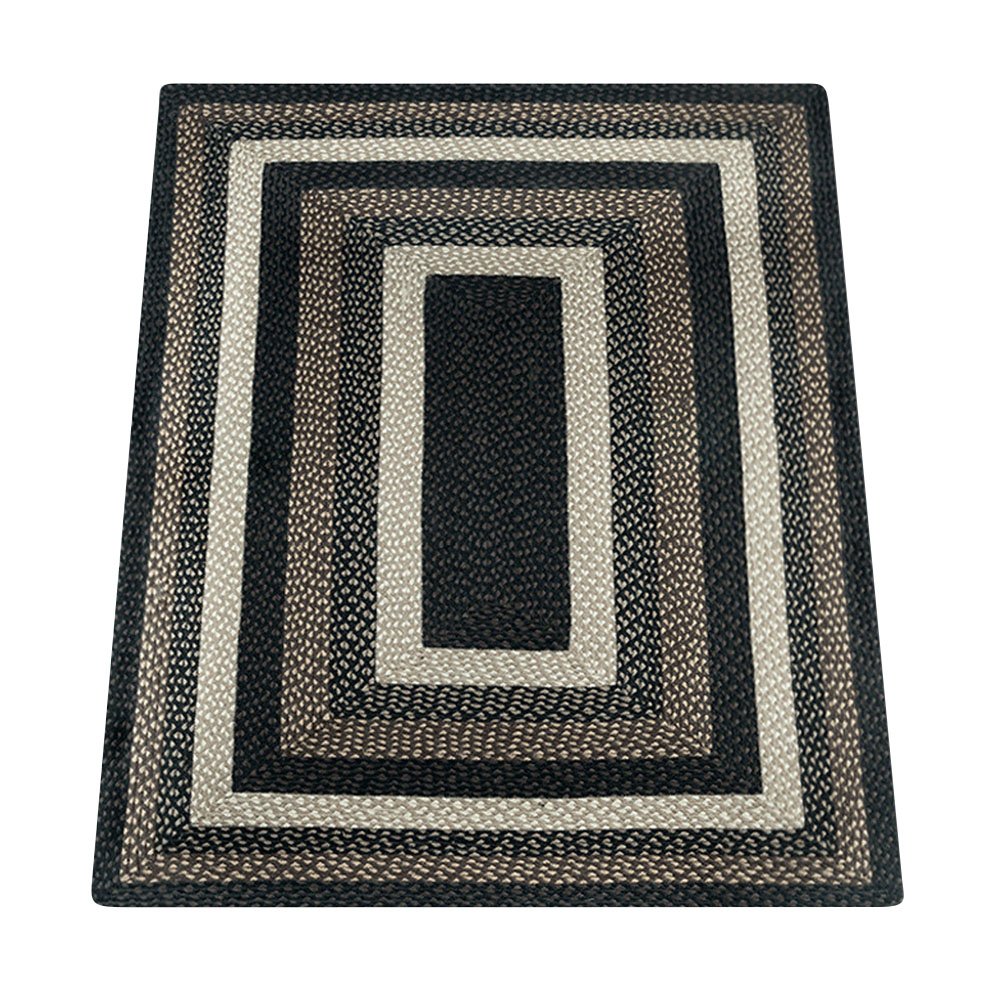 Premium Earth Rugs Rectangle Area Rug 4' x 6' Mocha/Frappuccino - Soft Non-Slip Living Room Rug for Bedroom, Dorm, Office & Home Decor