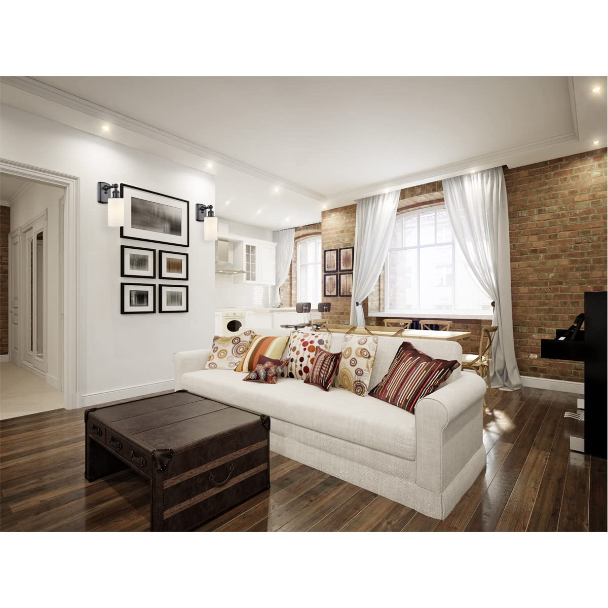 Ballston Collection Bronze/Dark Finish Transitional One Light Wall Sconce - Elegant Lighting for Bedroom, Hallway & Entryway (Model 516-1W-OB-G801)