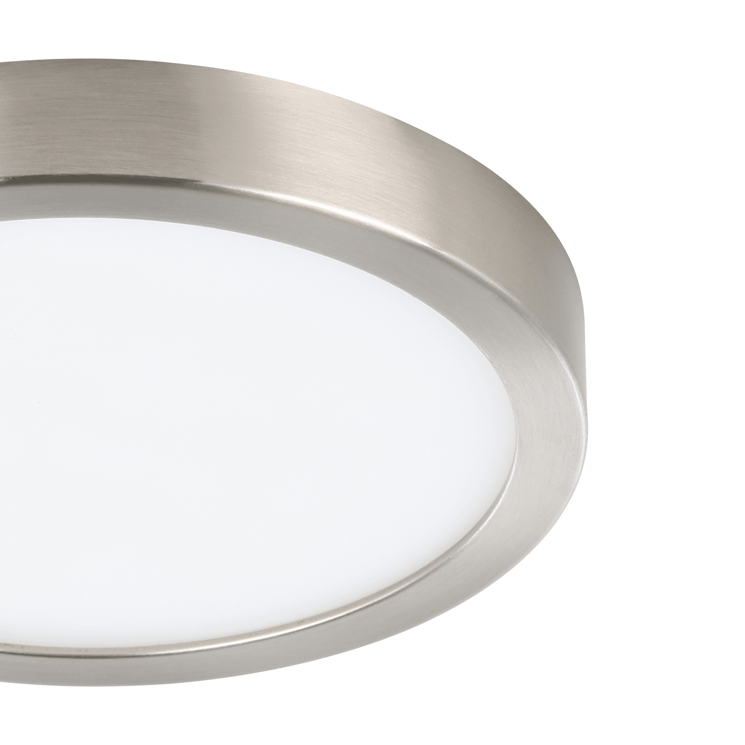 Eglo Connect Fueva Z Smart LED Nickel Round Flush Mount Ceiling Light - Modern Smart Home Lighting for Living Room, Bedroom & Kitchen