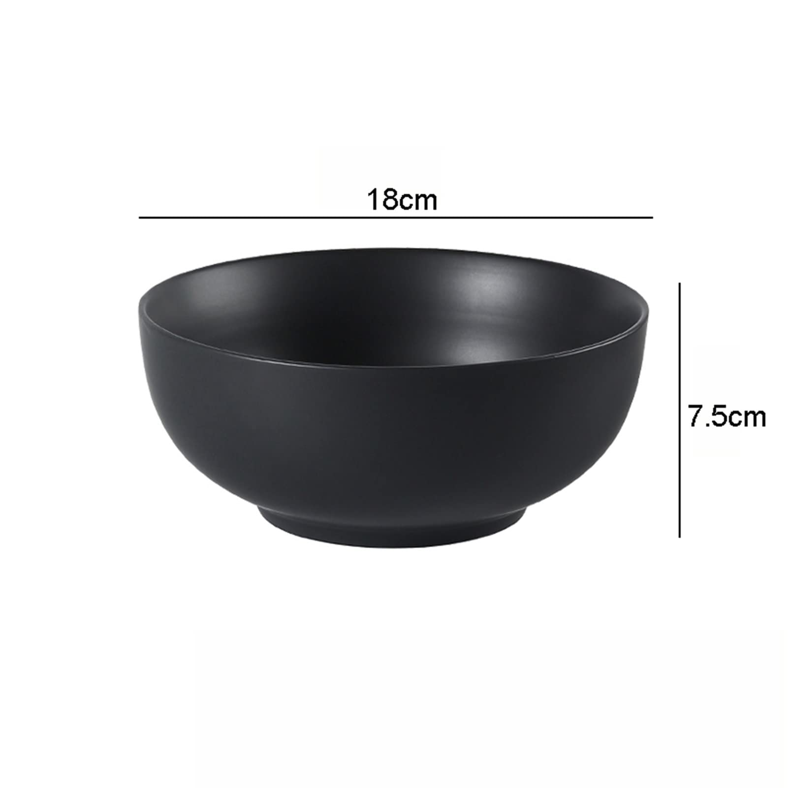 Premium Ceramic Ramen Bowl Set - 4-Piece Deep Rice & Noodle Bowls for Soup, Cereal, Pasta - Microwave & Dishwasher Safe Kitchenware - Ideal for Home, Restaurant & Office Use (3 Color Options)