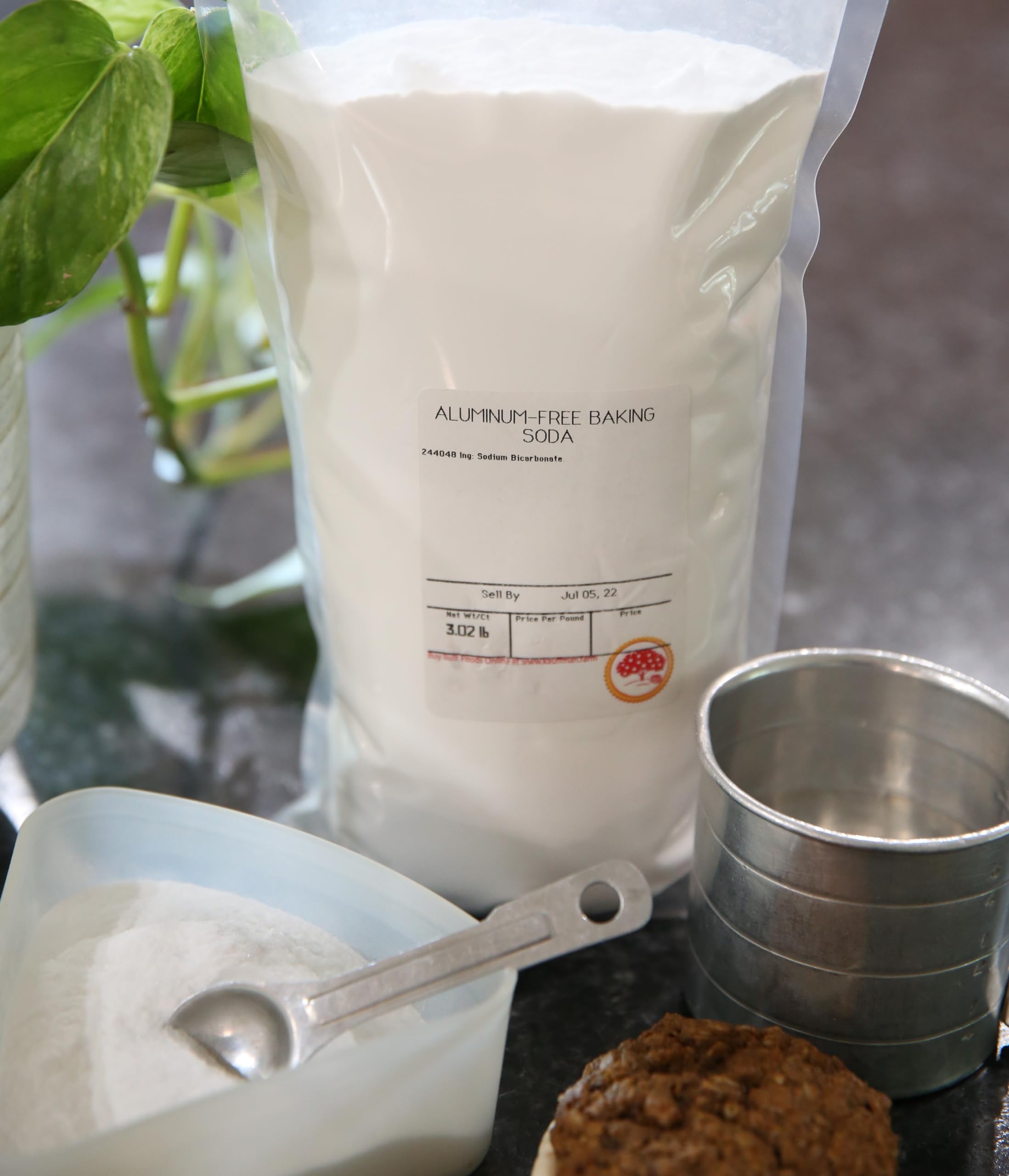 Kauffman Orchards Pure Baking Soda - 3 Pound Bulk Bag for Baking, Cleaning & Deodorizing | Perfect for Cookies, Homemade Cleaners & Refrigerator Freshening