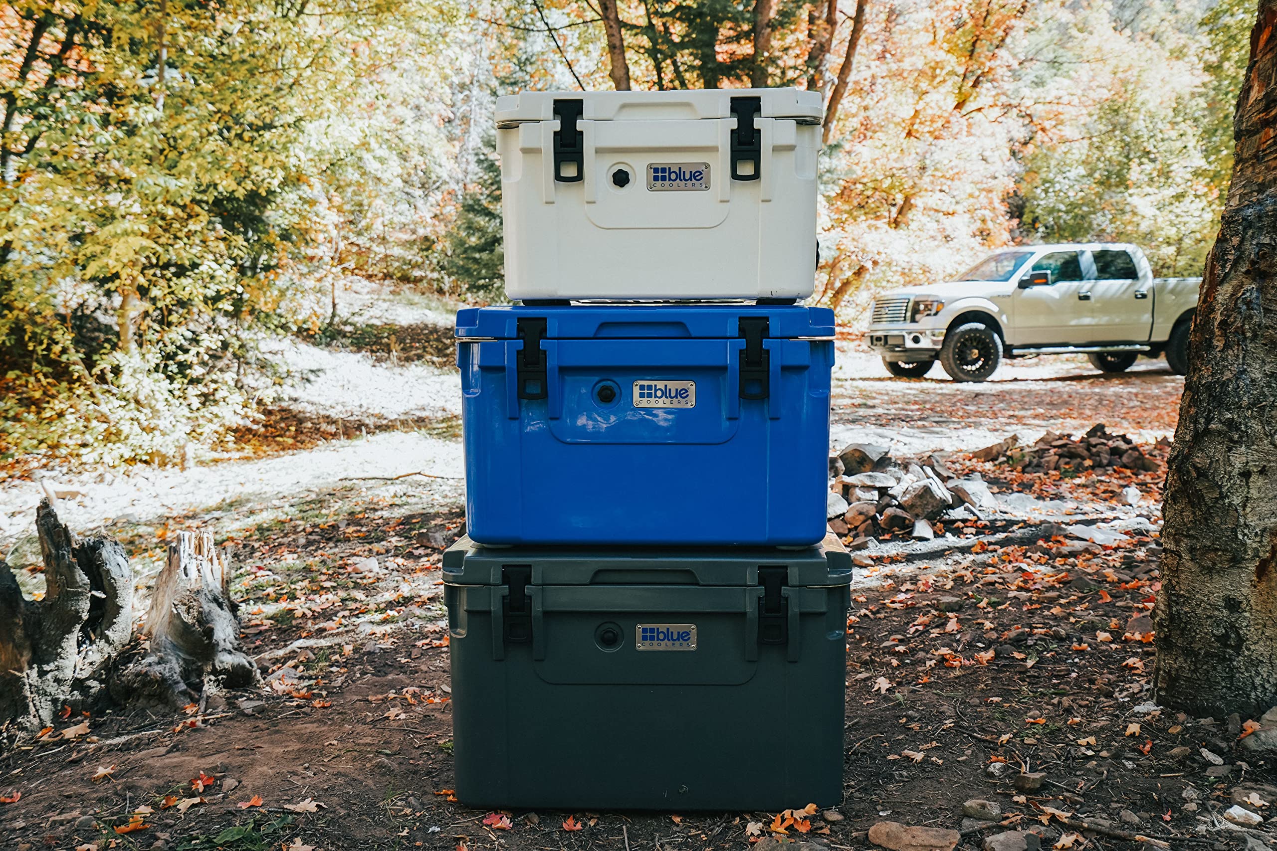 Blue Coolers Ice Vault 60 Quart Roto-Molded Cooler - Heavy Duty Large Chest Cooler Keeps Ice Up to 10 Days | Perfect for Camping, Beach Trips, Tailgating & Outdoor Adventures