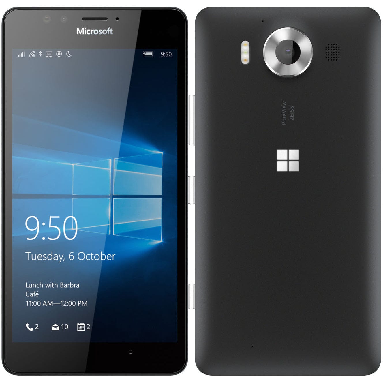 Microsoft Lumia 950 32GB Unlocked Smartphone - Black (AT&T GSM Compatible) - Perfect for Business Professionals & Travelers