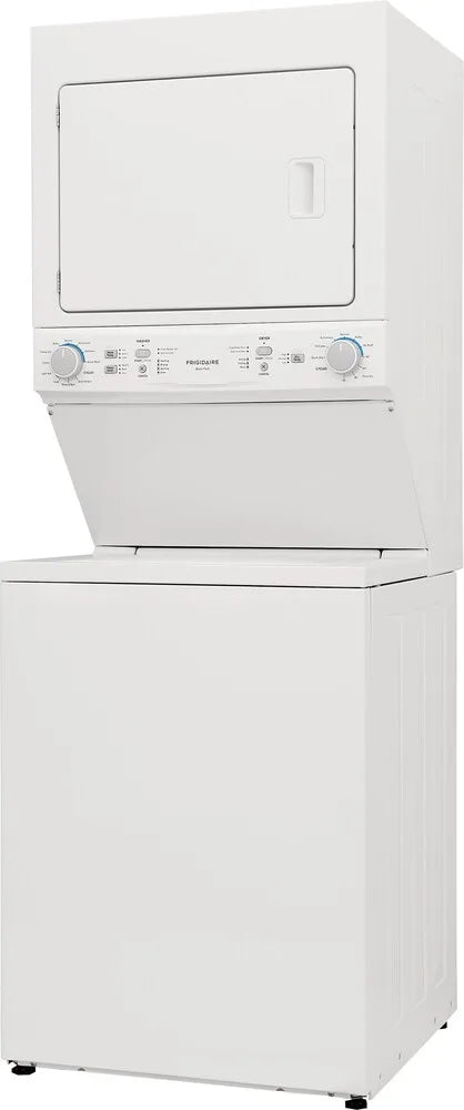 Frigidaire 27 Inch Stacked Washer and Dryer Laundry Center in White - FLCE7523AW | Perfect for Small Spaces & Apartments | Energy Efficient & Space Saving Laundry Solution