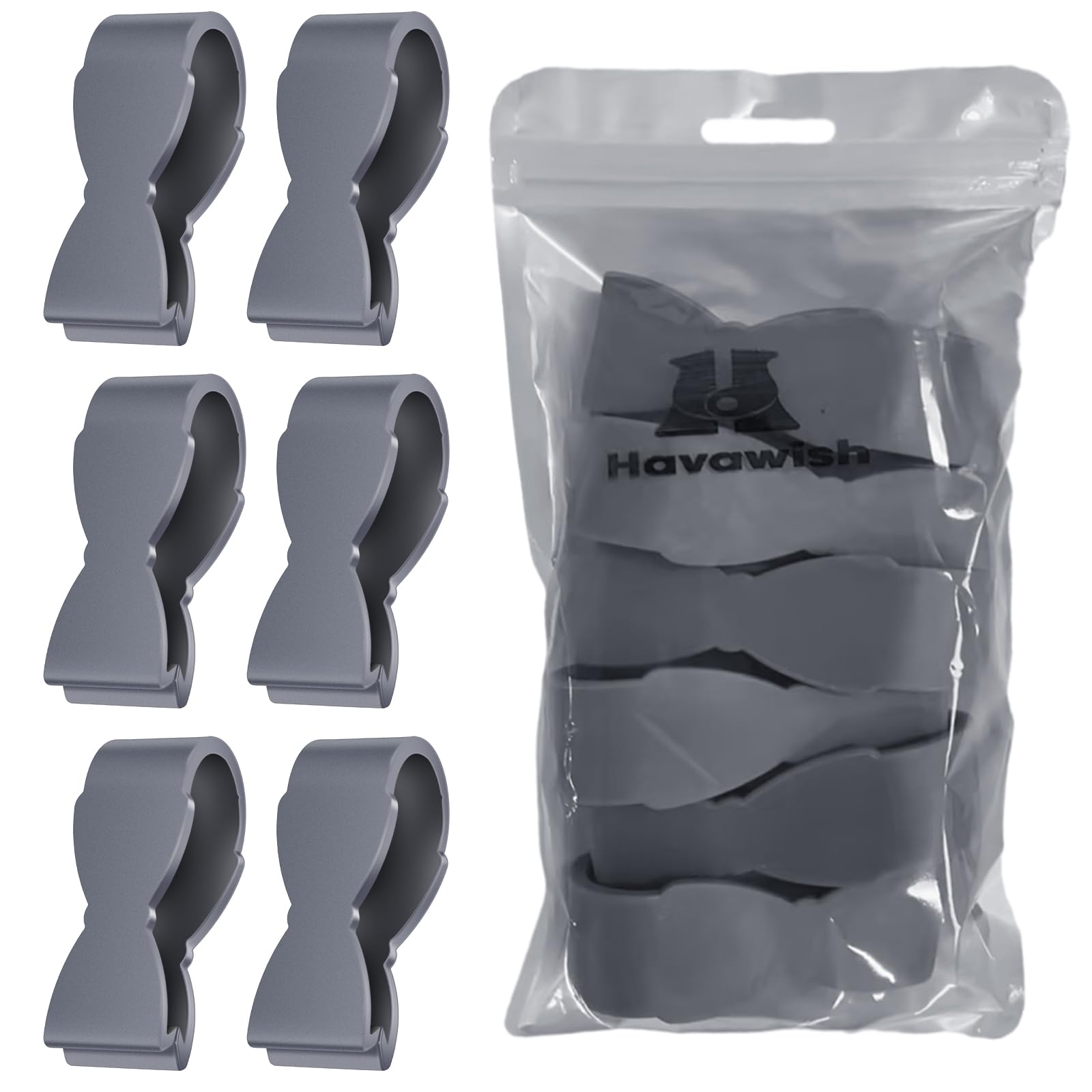 Havawish 6-Pack Non-Slip Towel Clips for Kitchen, Oven, Dishwasher & Stove - Secure Hand Towels, Bathroom Racks & Clothing - Perfect for Home, Restaurant & RV Use