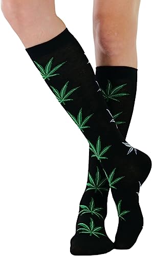Single: Black W/ White & Green Leaves