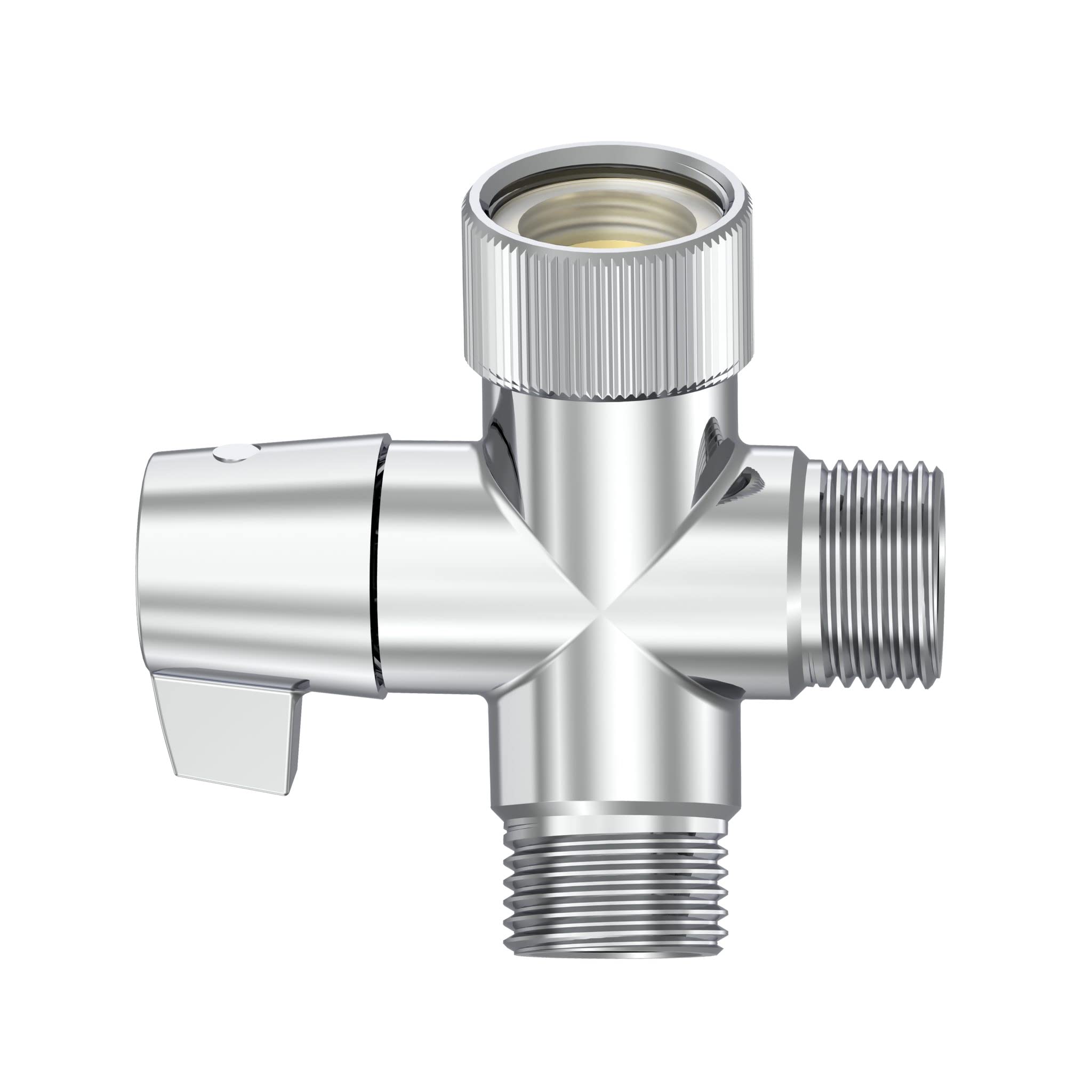 3-Way Aquaus Brass Diverter Valve - 1/2'' Shower & RV Pipe Threads Connector | Perfect for RV Plumbing, Outdoor Showers & Water System Diversion
