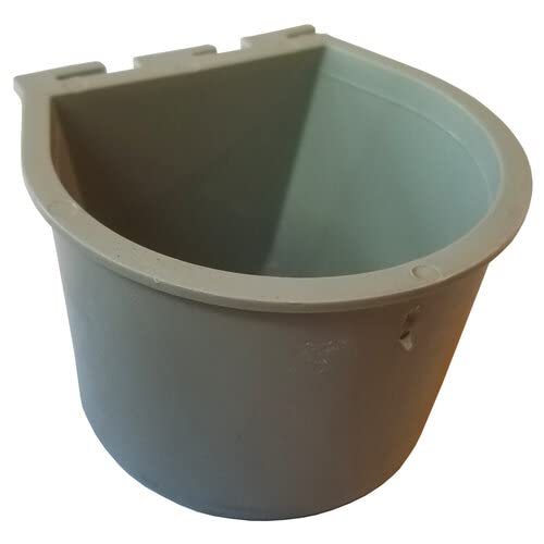 Pinnon Hatch Farms 100-Pack Gray Hanging Cage Cups - 8 fl oz Feed & Water Cups for Birds, Small Pets - Ideal for Cages, Aviaries, and Pet Enclosures