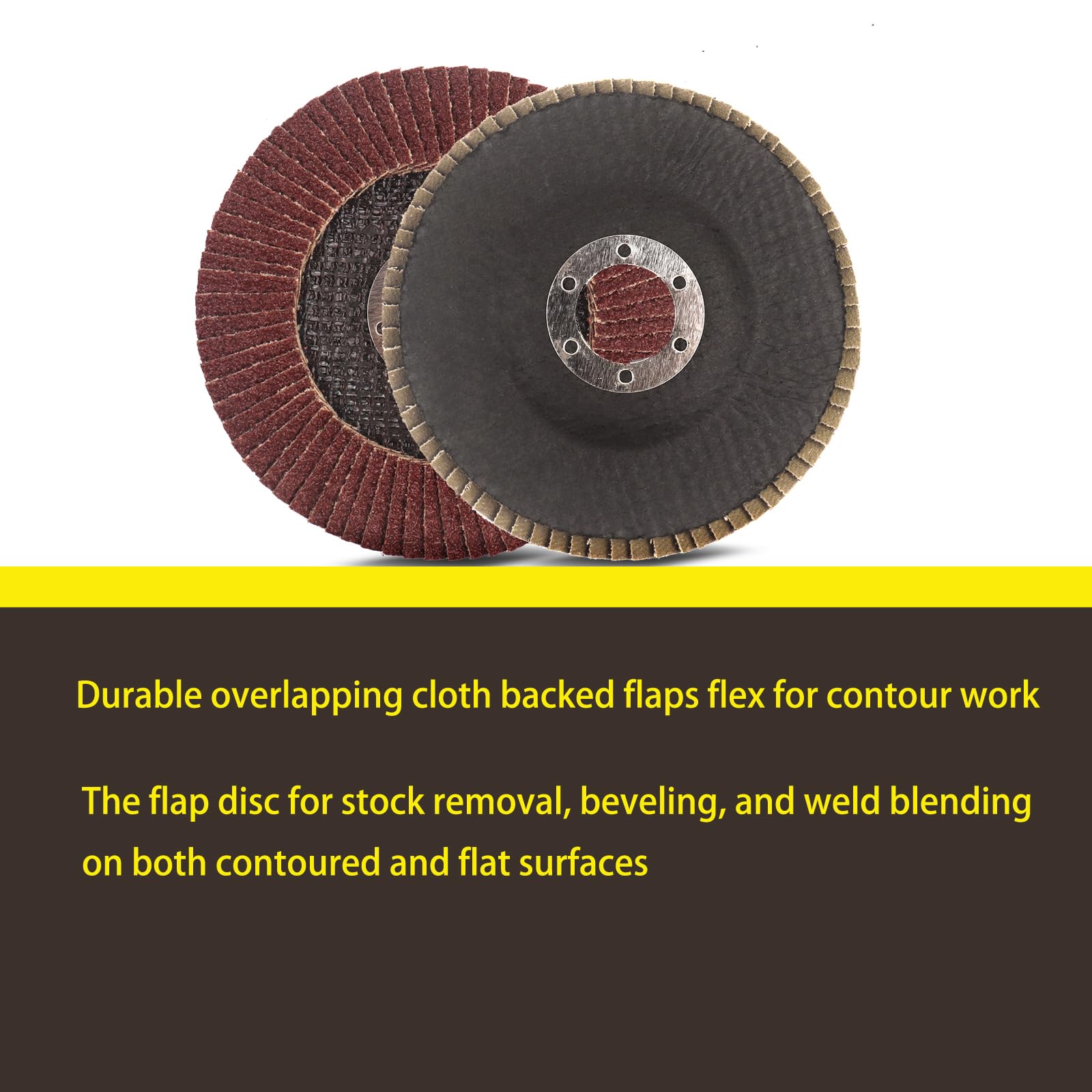 ATOPLEE 10-Pack 125mm Flap Discs for Angle Grinder - 40 Grit Abrasive Sanding Wheels for Metal, Wood & Paint Removal - Perfect for Grinding, Polishing & Surface Prep