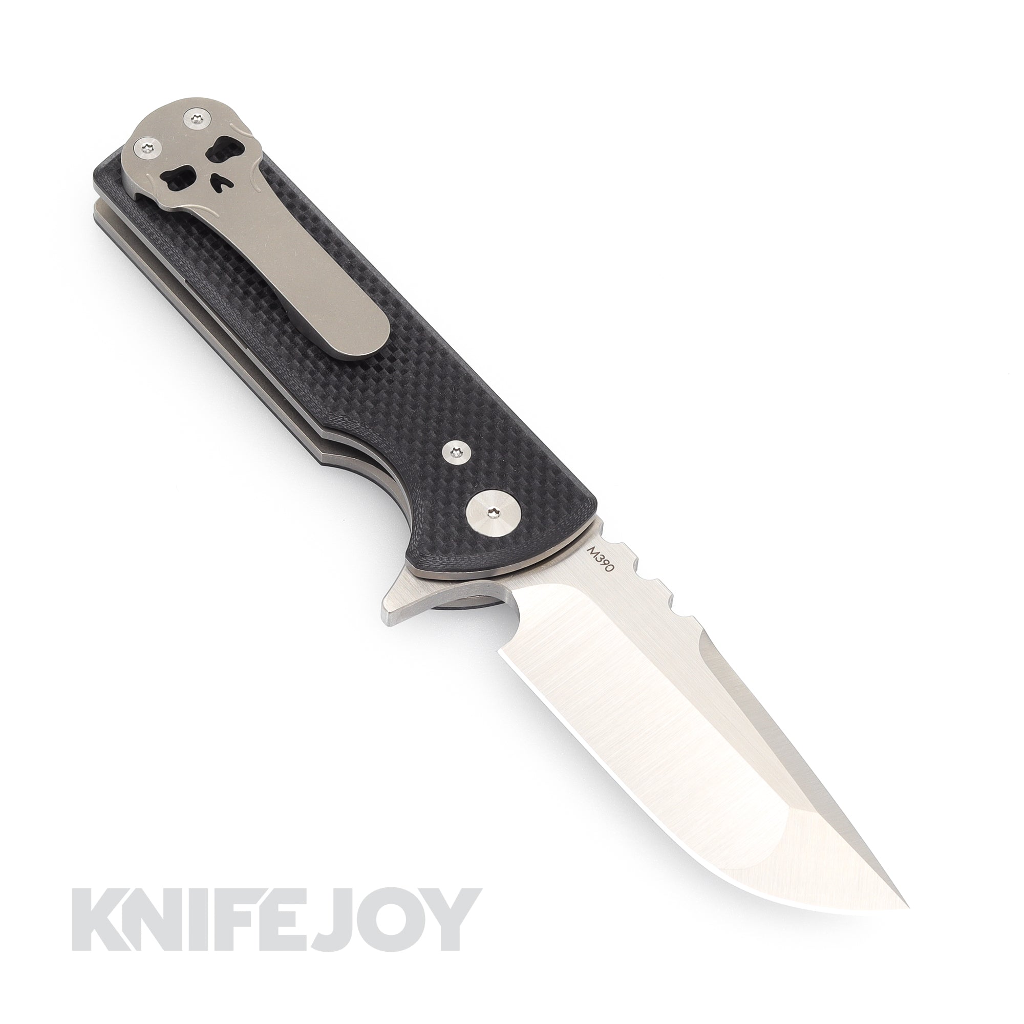Chaves Knives T.A.K. Folding Pocket Knife - Black G10 Handle, Drop Point Blade for EDC, Camping & Outdoor Survival | Tactical Belt Finish Utility Knife