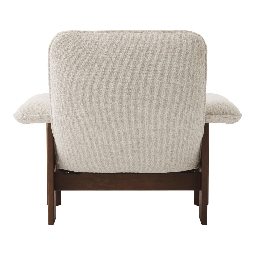 Brasilia Lounge Chair - Mid Century Modern Accent Chair for Living Room, Bedroom & Office - Comfortable Upholstered Armchair with Wooden Legs - Perfect for Relaxing, Reading & Decor
