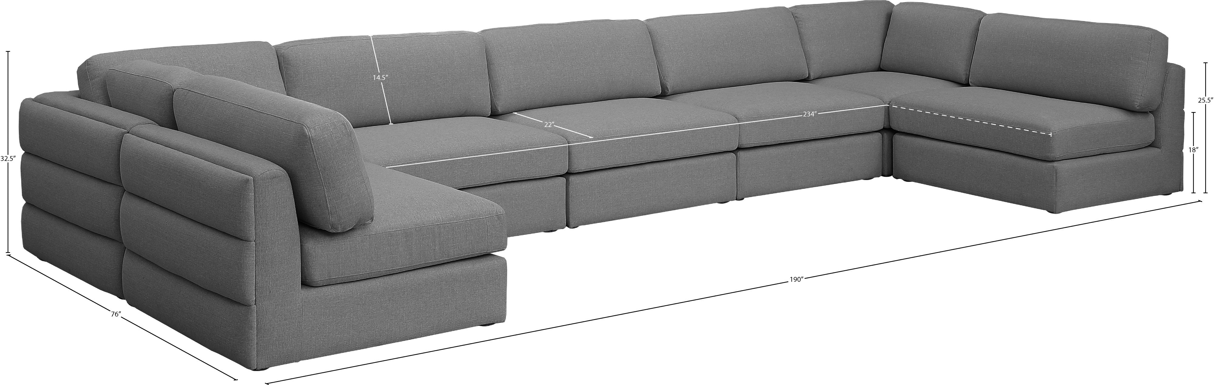 Beckham Durable Linen Textured Fabric Modular Sectional Sofa - Modern Living Room Furniture for Small Spaces & Apartments - Perfect for Family Gatherings, Movie Nights & Relaxation