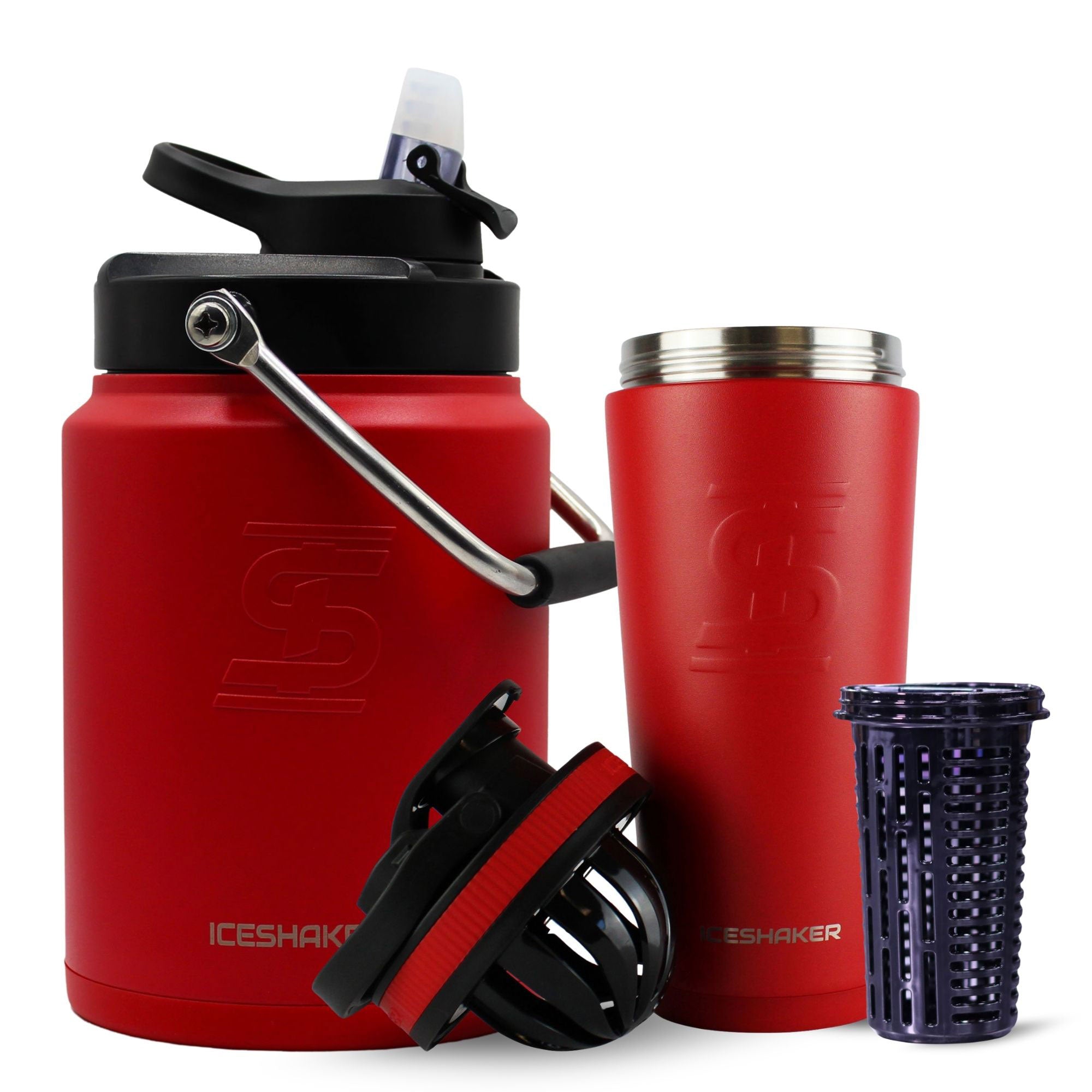 Premium Ice Shaker Hydration Pack - Insulated Water Bottle for Gym, Workout & Outdoor Sports - Leakproof & BPA-Free Shaker Cup for Protein Shakes & Cold Drinks