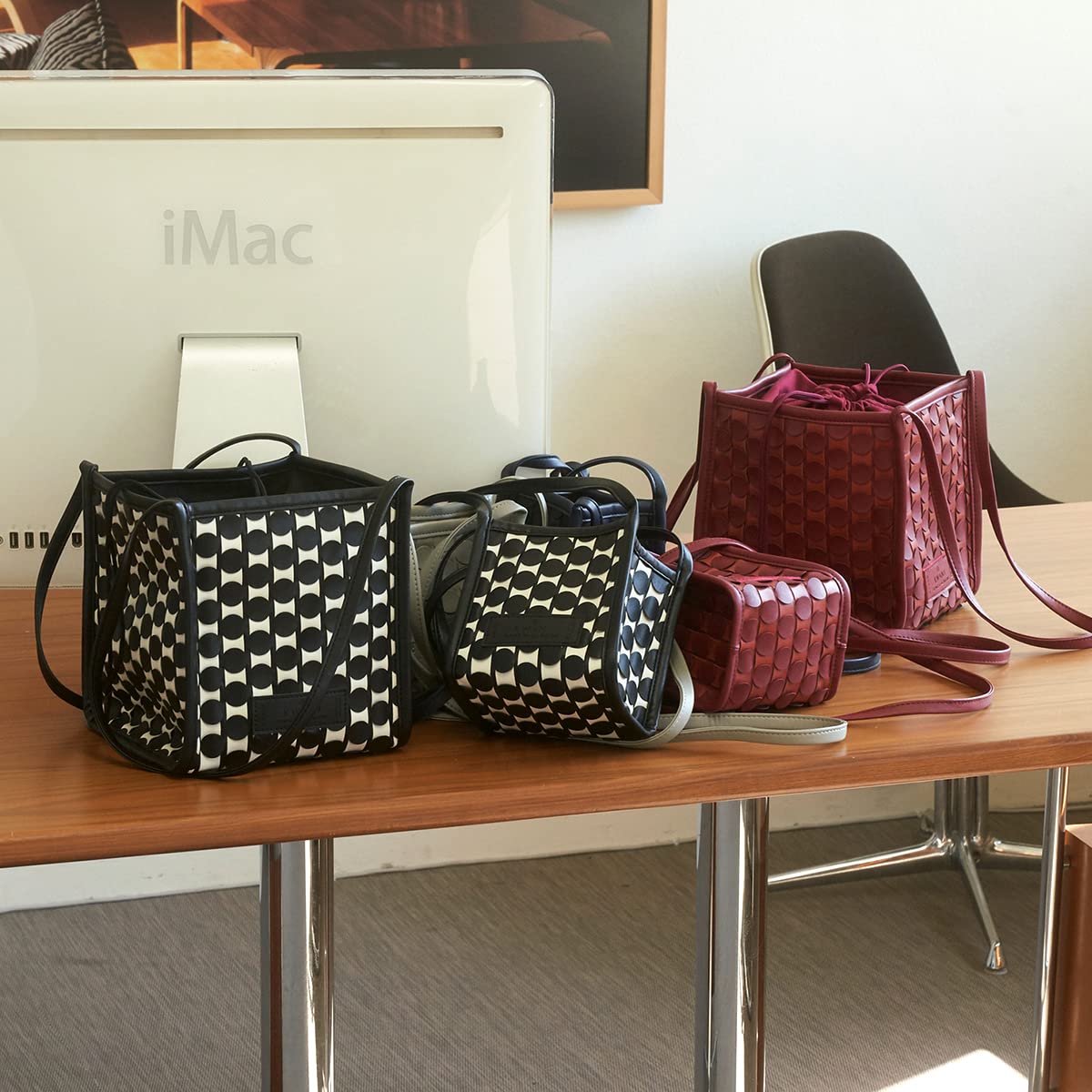 KWANI 0917 Handmade Woven Tote Bag for Women - Stylish Work & Office Shoulder Bag - Perfect for Business, Commuting & Shopping