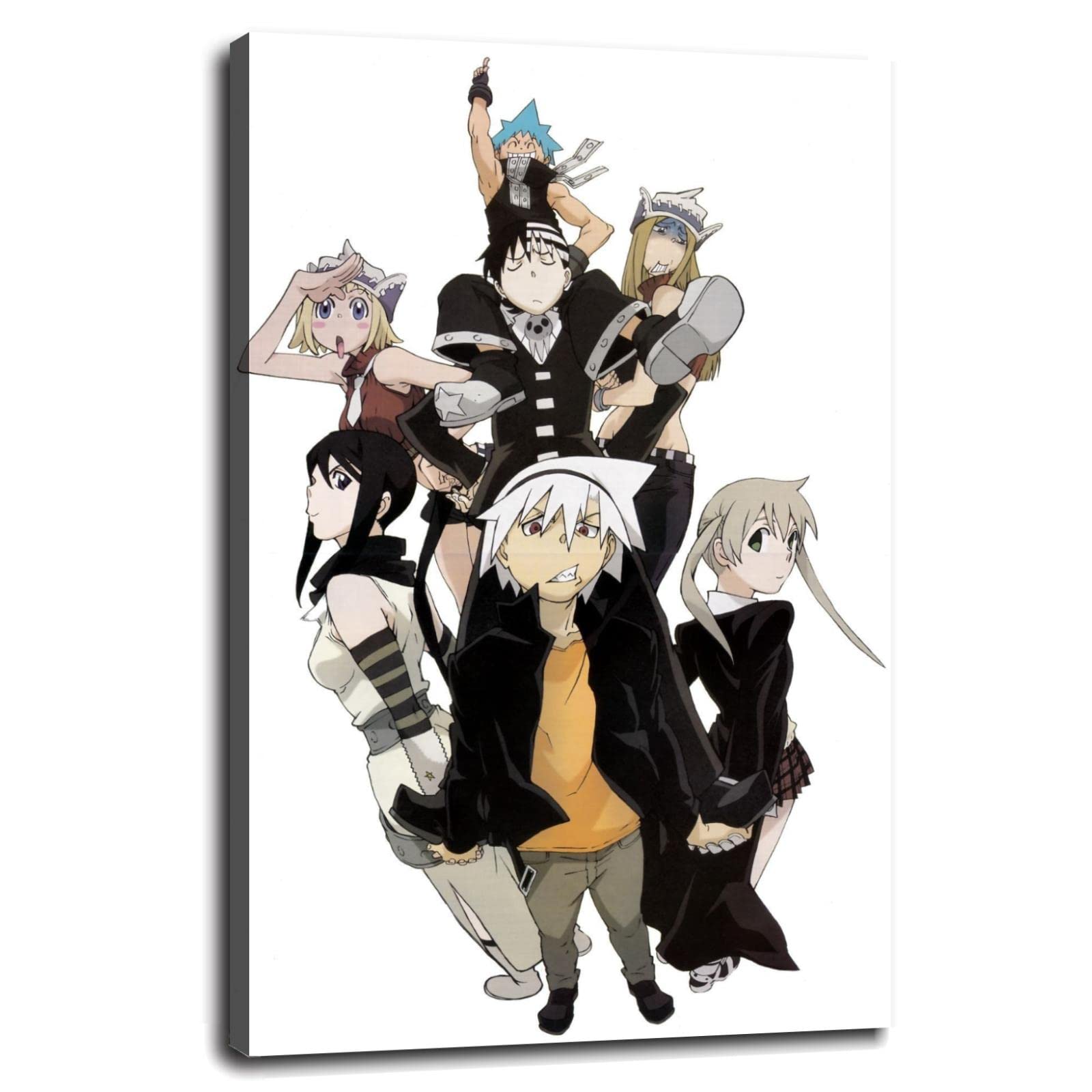 Soul Reaper Anime Poster - Japanese Canvas Wall Art Print (36x24 Inches) for Teen Dorm, Bedroom & Office Decor | Bleach Inspired Framed Artwork for Anime Fans & Home Decoration