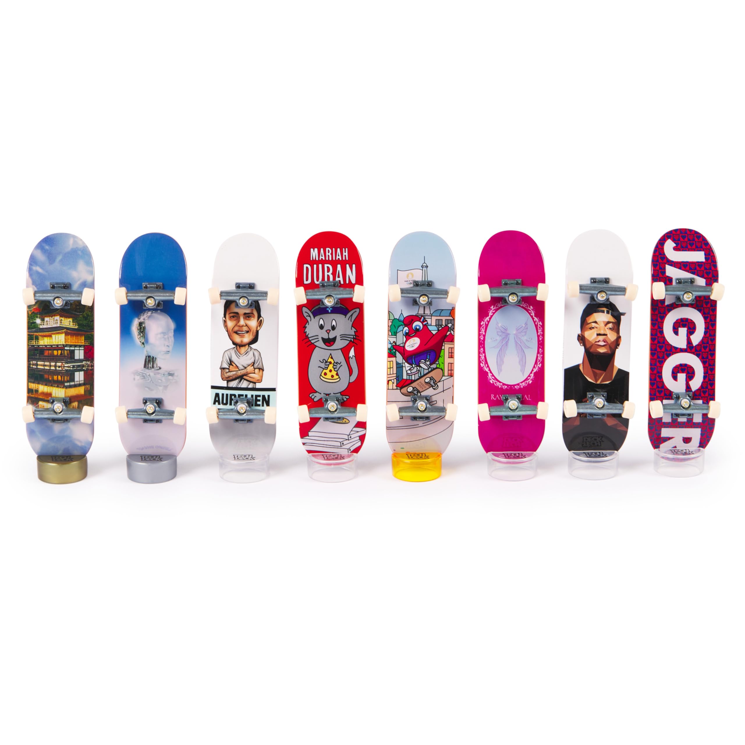 Tech Deck 8-Pack Fingerboards with Collectible Cards - Mini Skateboards for Kids 6+ | Olympic Games Paris 2024 Theme | Perfect for Skateboarding Enthusiasts & Collectors