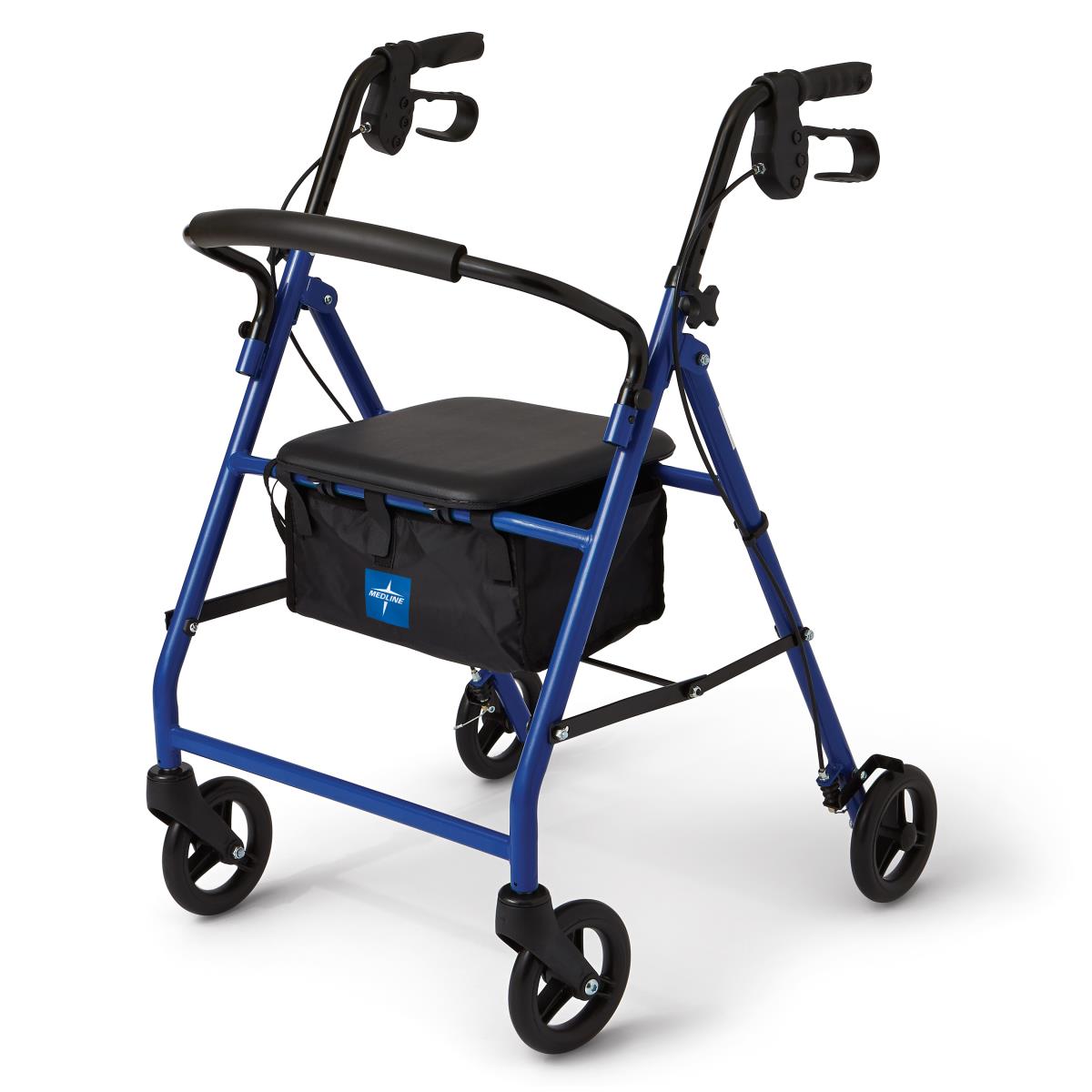 Premium Rollator Walker for Seniors and Adults - Lightweight, Foldable Mobility Aid with Seat and Backrest - Ideal for Indoor and Outdoor Use, Shopping, Travel, and Recovery