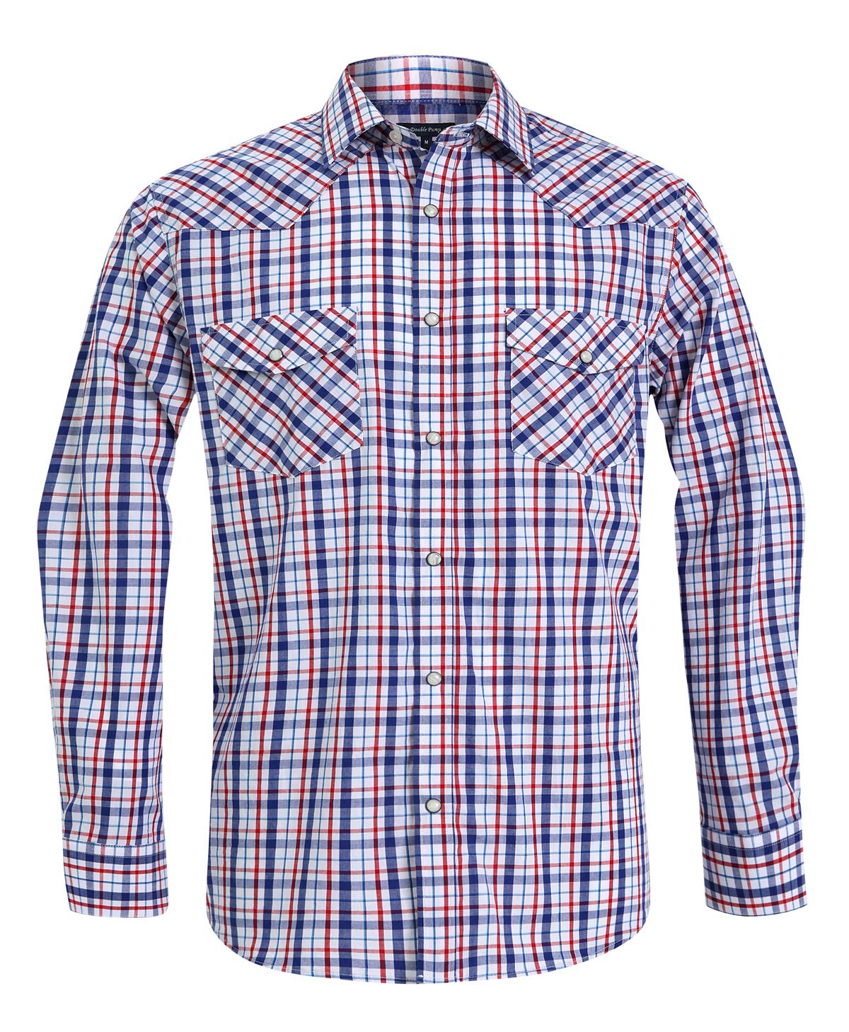 Men's Western Snap Button Plaid Long Sleeve Shirt - Regular Fit Casual Wear for Cowboy Style, Ranch Work & Outdoor Adventures