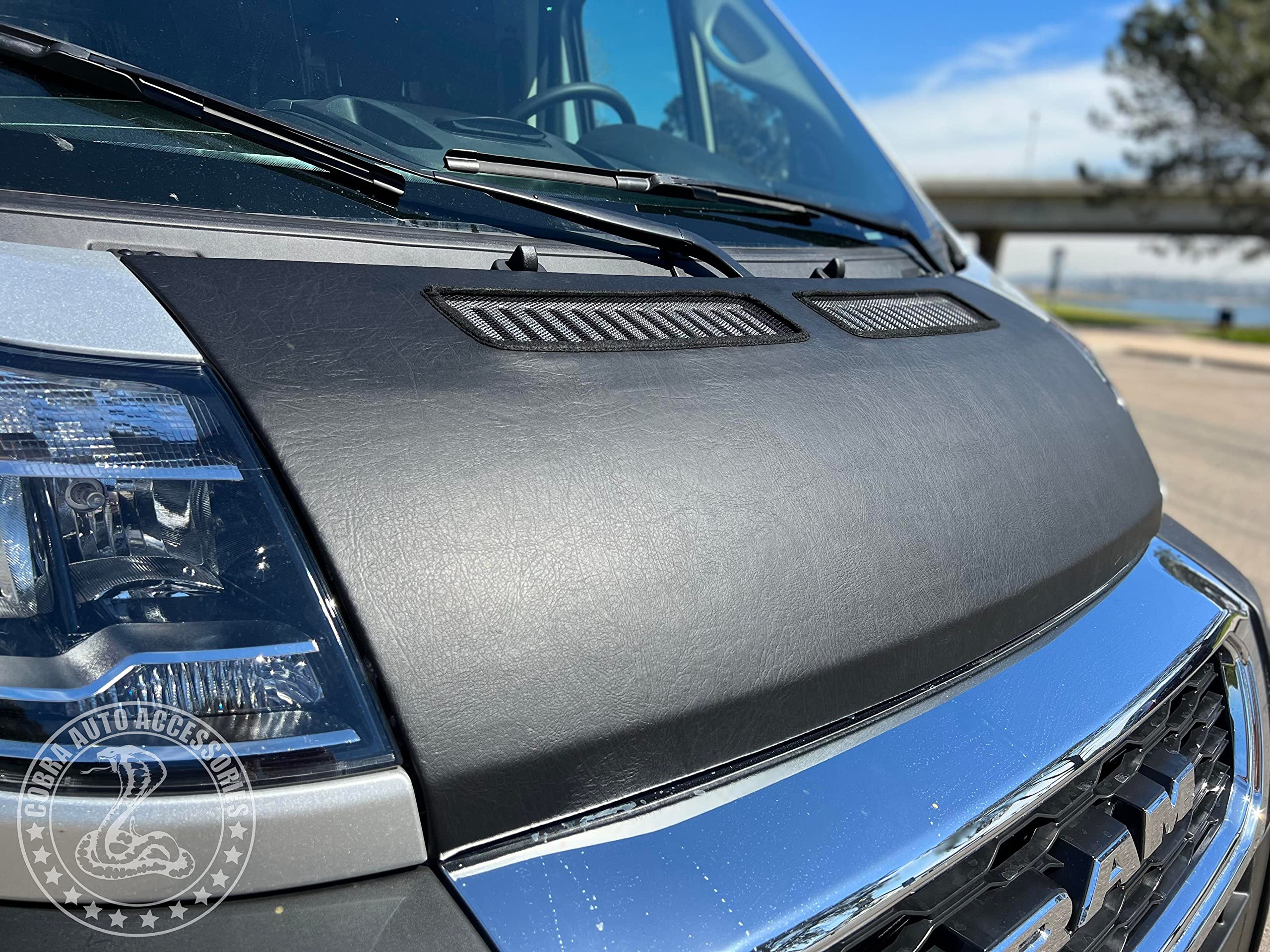 Dodge Ram ProMaster Car Hood Bonnet Bra Cover (2014-2022) - Protective Vinyl Shield for Paint Protection & Road Debris - Perfect for Long Hauls & Off-Road Adventures