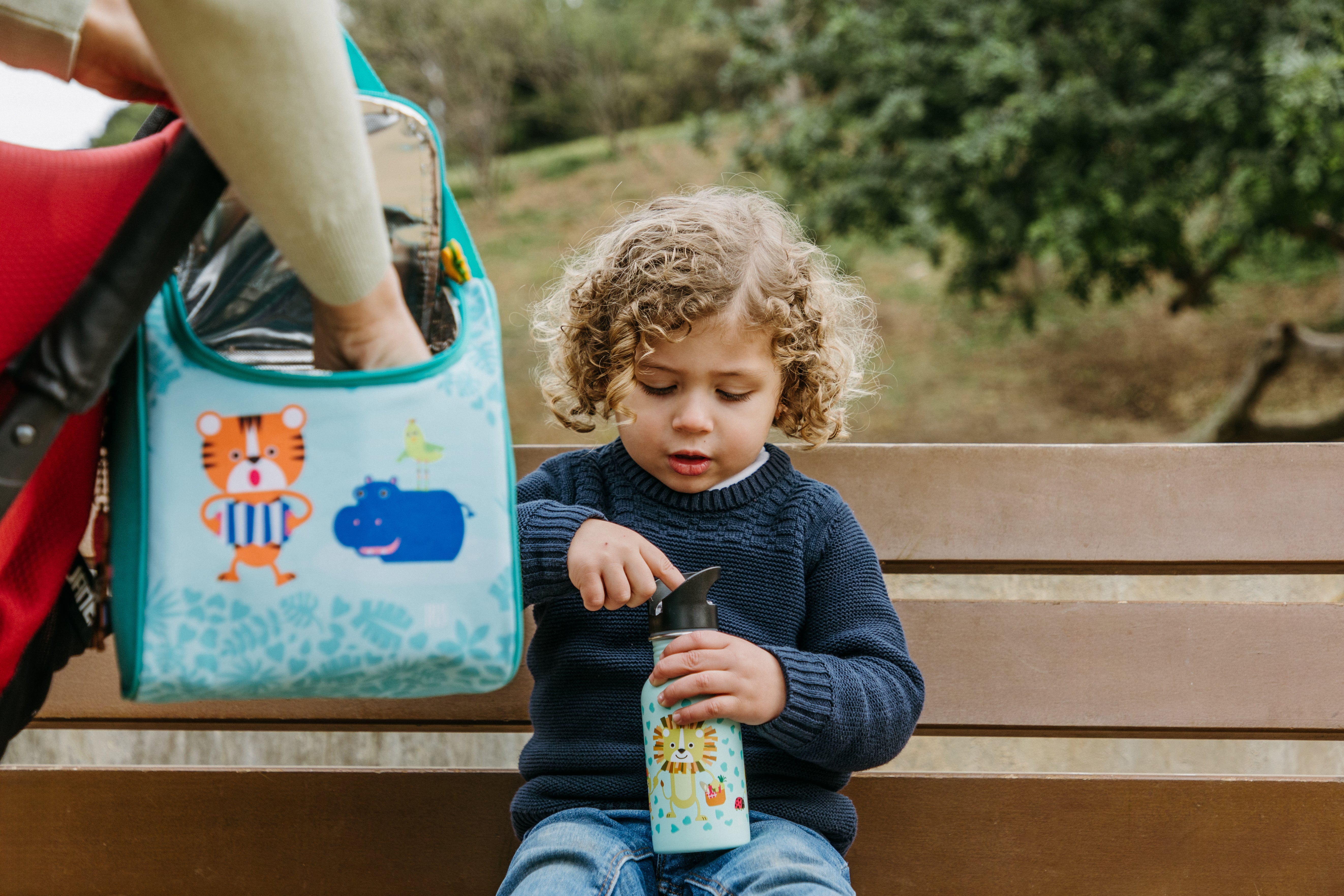 Funny Jungle Mint Baby Snack Bag - Healthy Organic Toddler Treats for On-the-Go, School & Travel Snacking