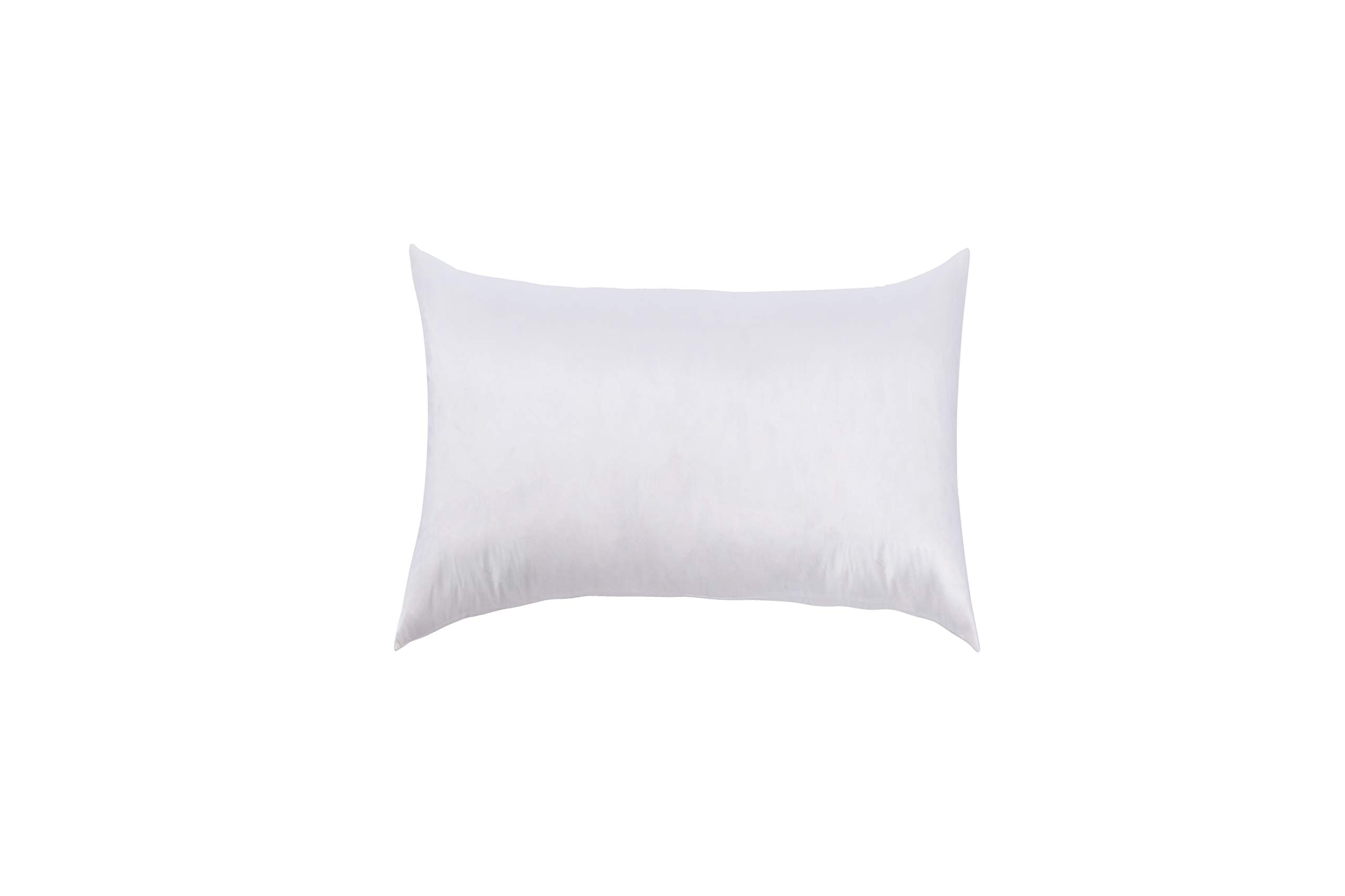 Premium White Goose Feather & Down Pillows - 2 Pack Hypoallergenic Decorative Throw Pillows with 100% Cotton Cover (12x16 Inch) for Sofa, Bed & Home Decor - Firm Support for Side Sleepers & Back Sleepers