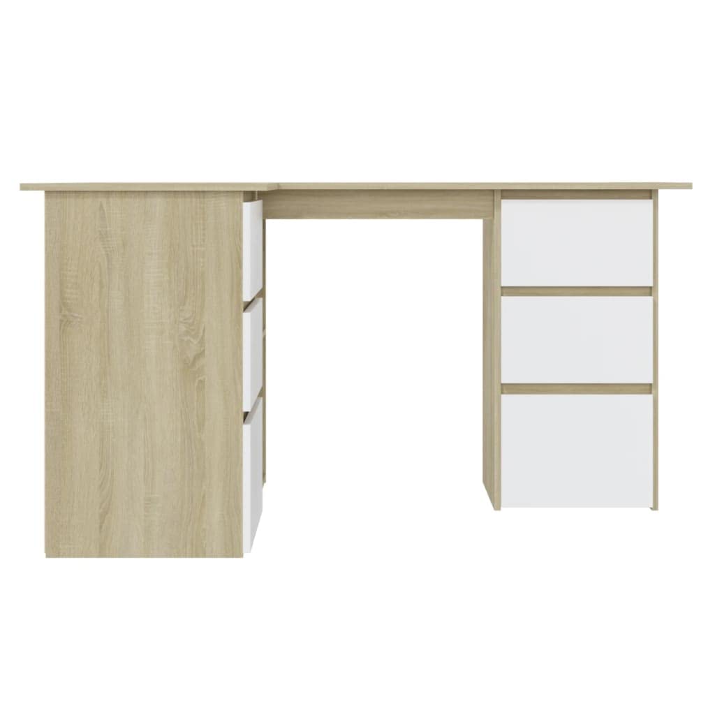 Industrial L-Shaped Corner Computer Desk 57.1