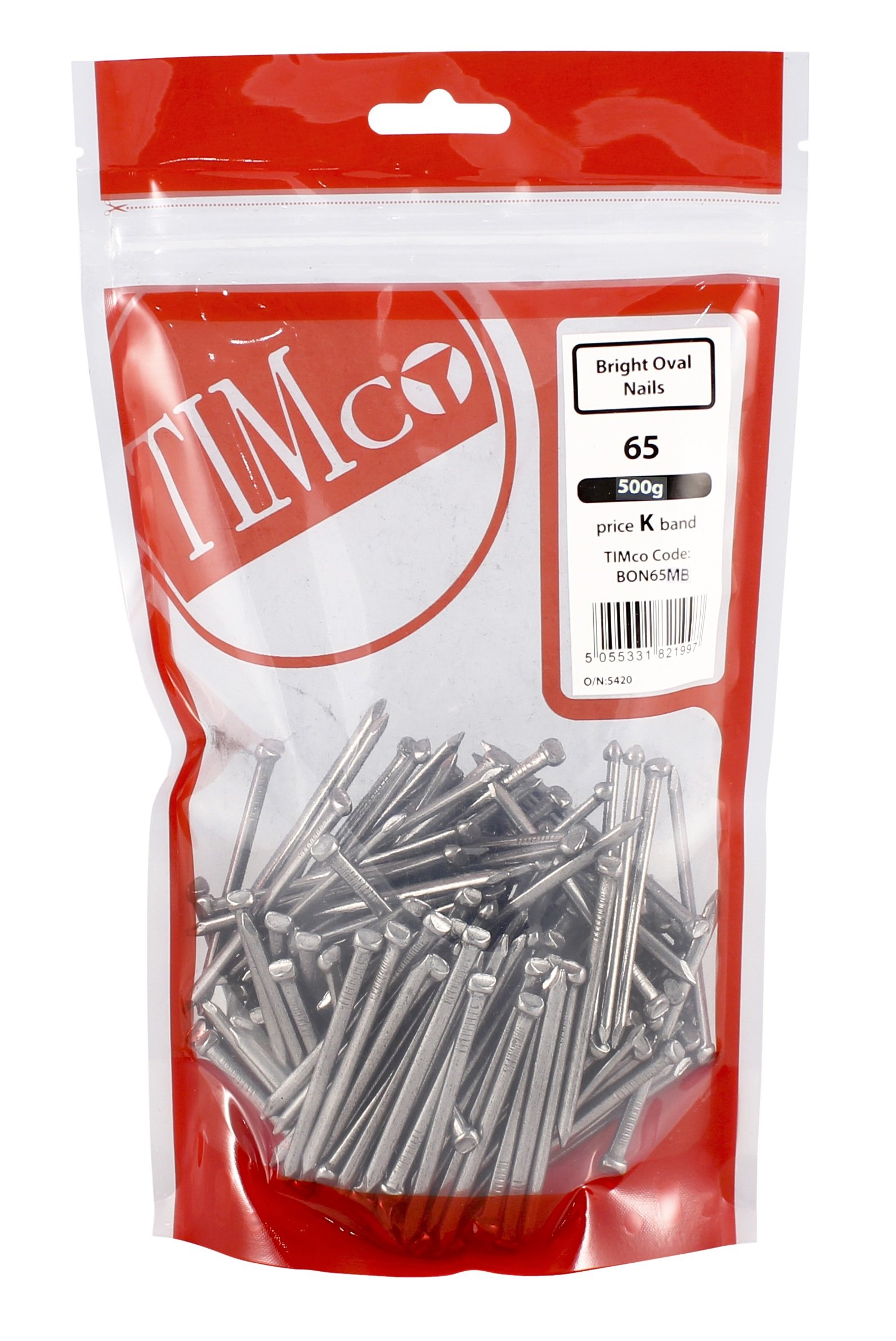 Bright Oval Nails 75mm (3 Inch) - 0.5kg (1.1 lb) Bulk Pack - Heavy Duty Construction Nails for Woodworking, Fencing, and DIY Projects