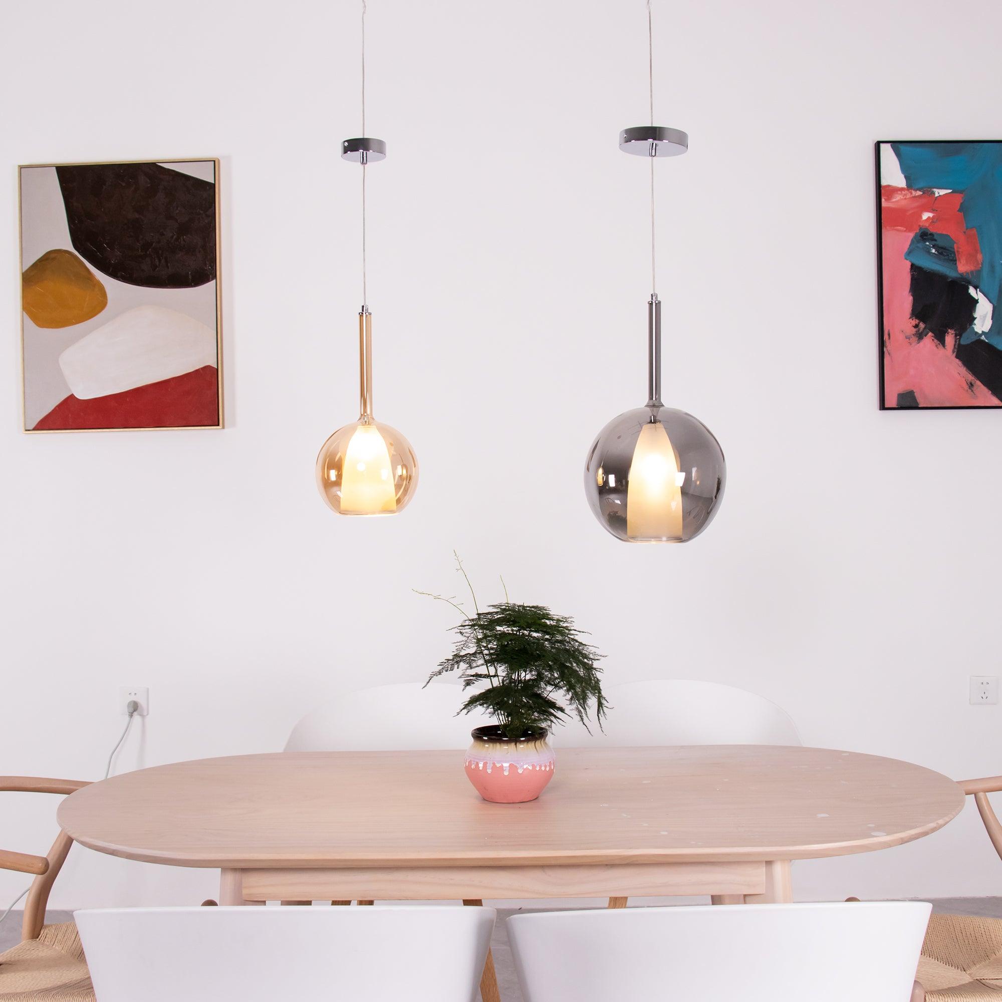 Modern Glo Pendant Light - Elegant Hanging Fixture for Kitchen Island, Dining Room & Bedroom - Dimmable LED Chandelier with Adjustable Height - Perfect for Home Decor & Interior Lighting