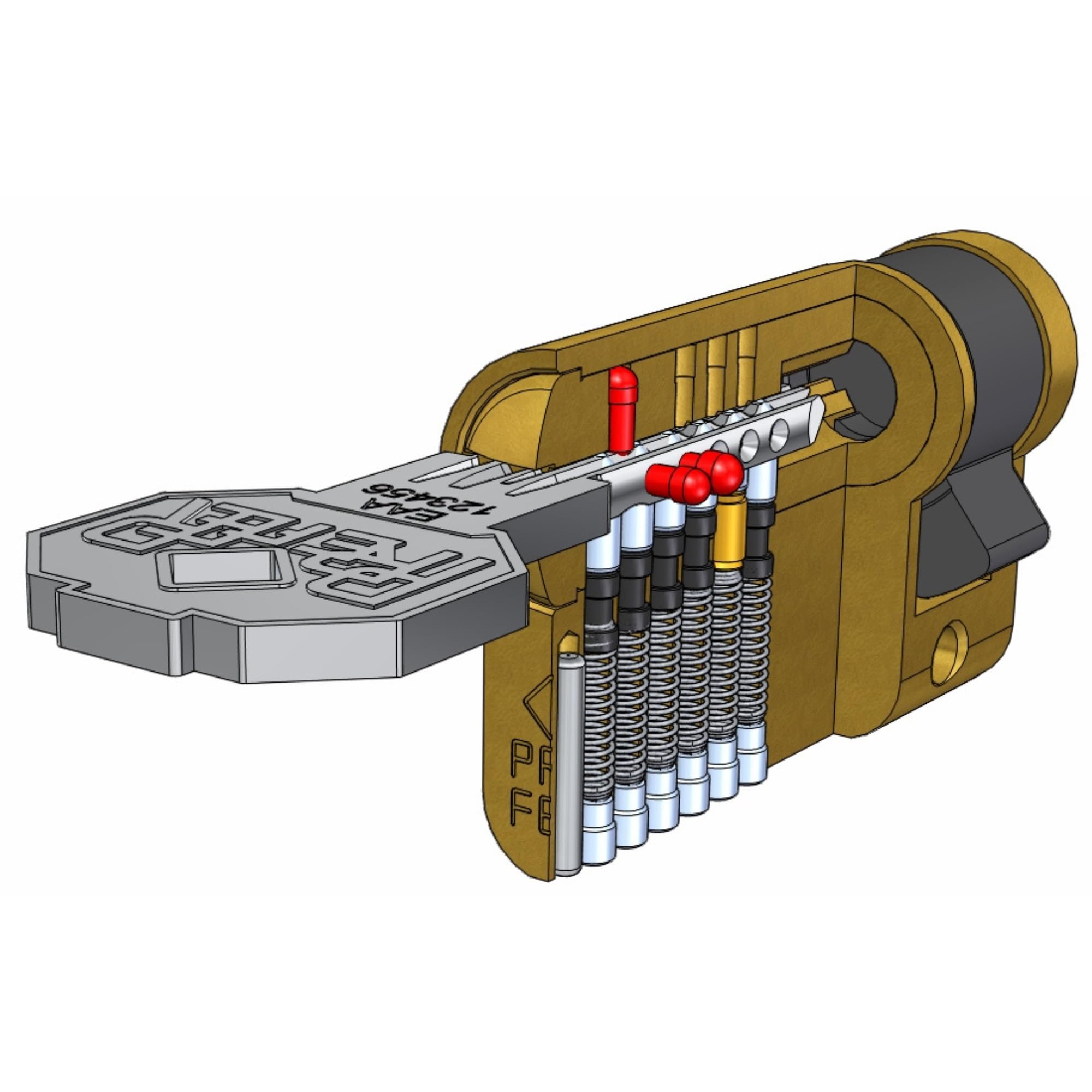 High Security Tilt & Garage Door Lock - 70mm European Profile Cylinder with Idle Handle & Punched Keys for Enhanced Home Protection | Ideal for Residential & Commercial Security