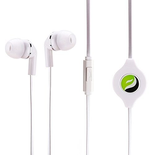 Premium Retractable Wired Earbuds with Mic - Noise Isolating In-Ear Headphones for Samsung Galaxy Tab E/S2/S4 & Nook 7.0/8.0/9.6/10.1 - Perfect for Workouts, Commuting & Online Classes