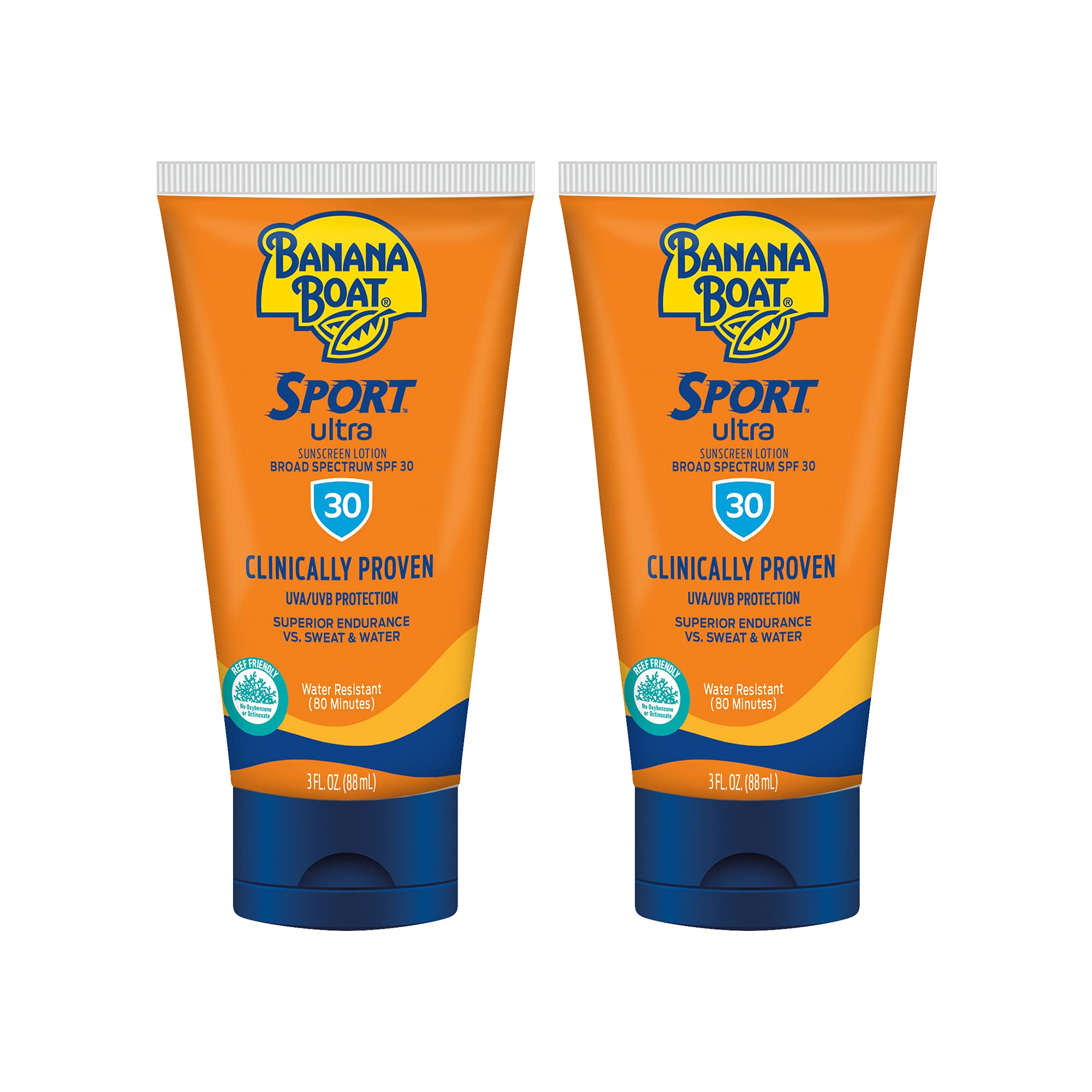 Hawaiian Tropic & Banana Boat SPF 30 Sunscreen Lotion Twin Pack - Travel Size for Beach, Pool & Outdoor Activities
