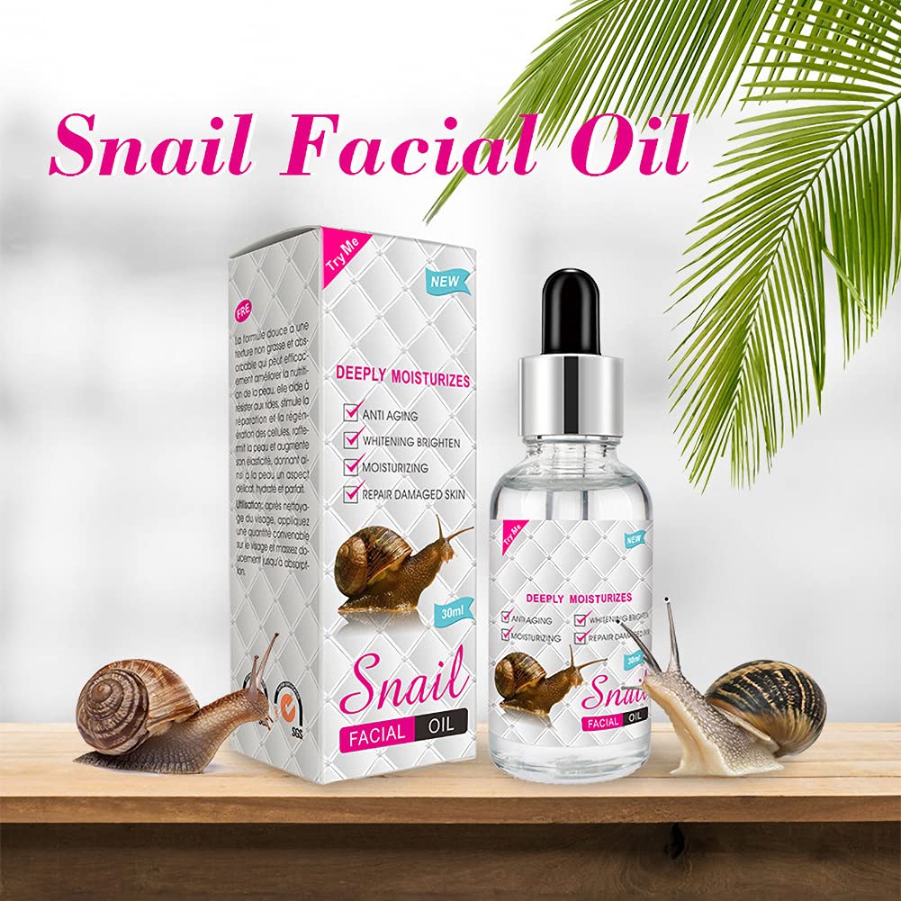 **Premium Facial Oil for Anti-Aging & Brightening | Collagen Snail Serum Deeply Moisturizes & Soothes Skin | Whitening & Anti-Wrinkle Treatment for SPA & Daily Skincare Routine**