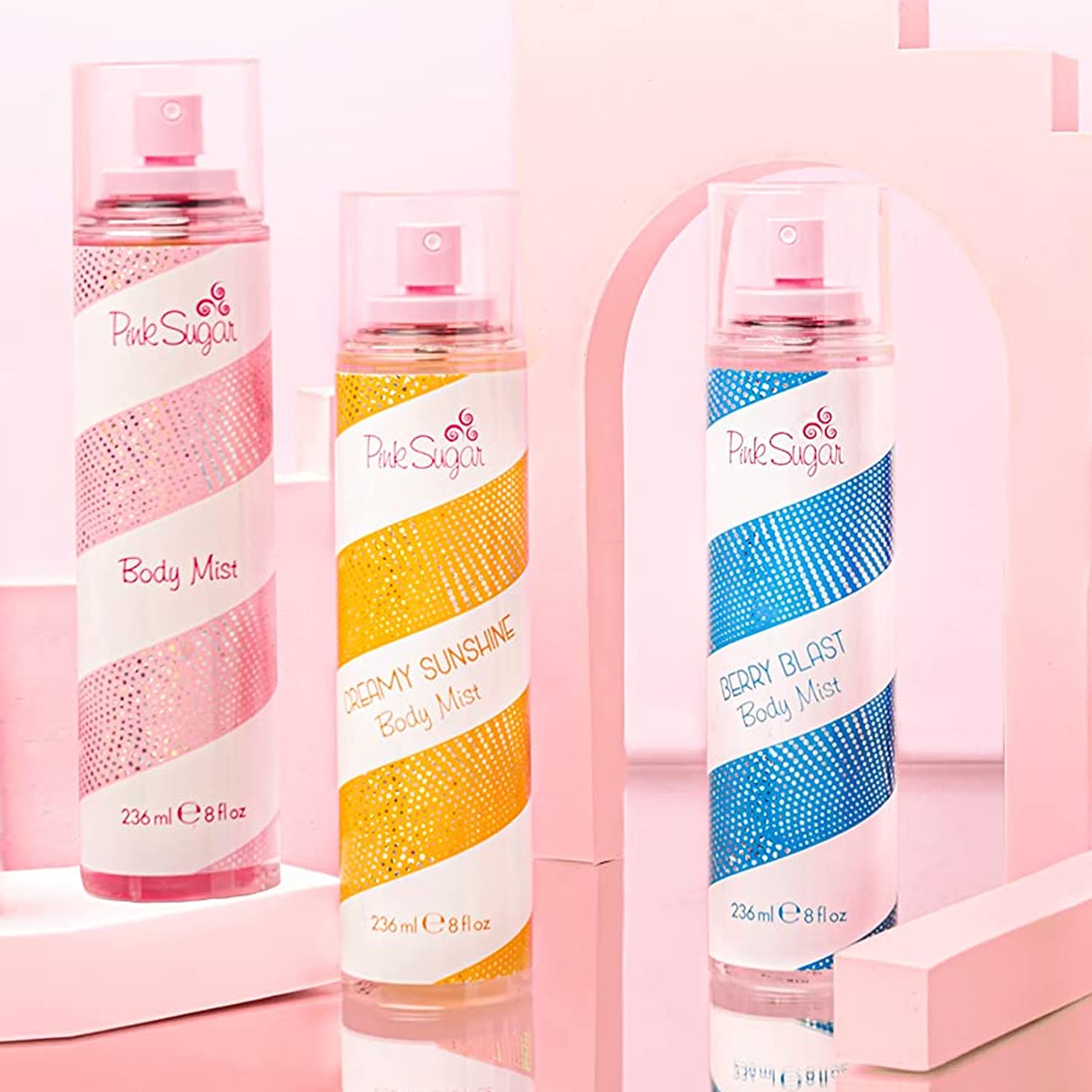 Pink Sugar Creamy Sunshine Perfume for Women - Floral Fruity Eau de Toilette with Coconut Milk, Mimosa, Vanilla & Caramel | Body Mist & Hair Fragrance for Daily Wear, Date Nights & Special Occasions