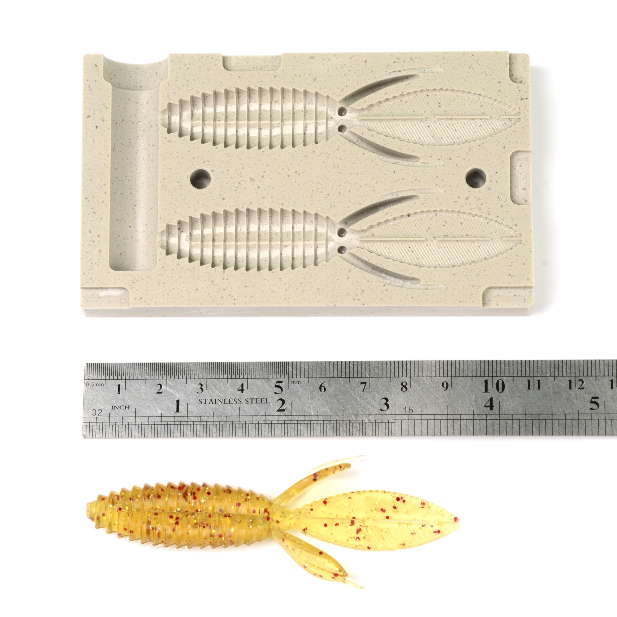 Premium Soft Plastic Molds for Fishing Lure Making - Smallie Beaver 3.5