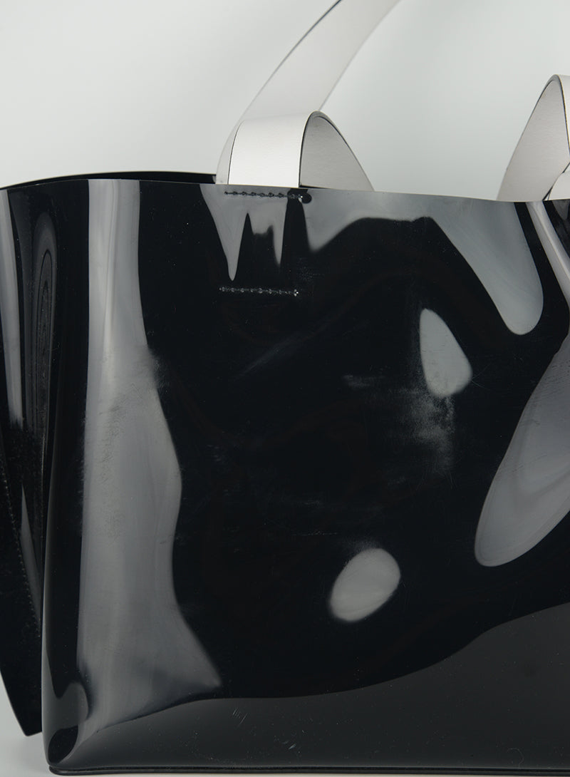 Valentino Black PVC Shopper Bag - Stylish & Durable Tote for Women | Perfect for Work, Travel & Everyday Use