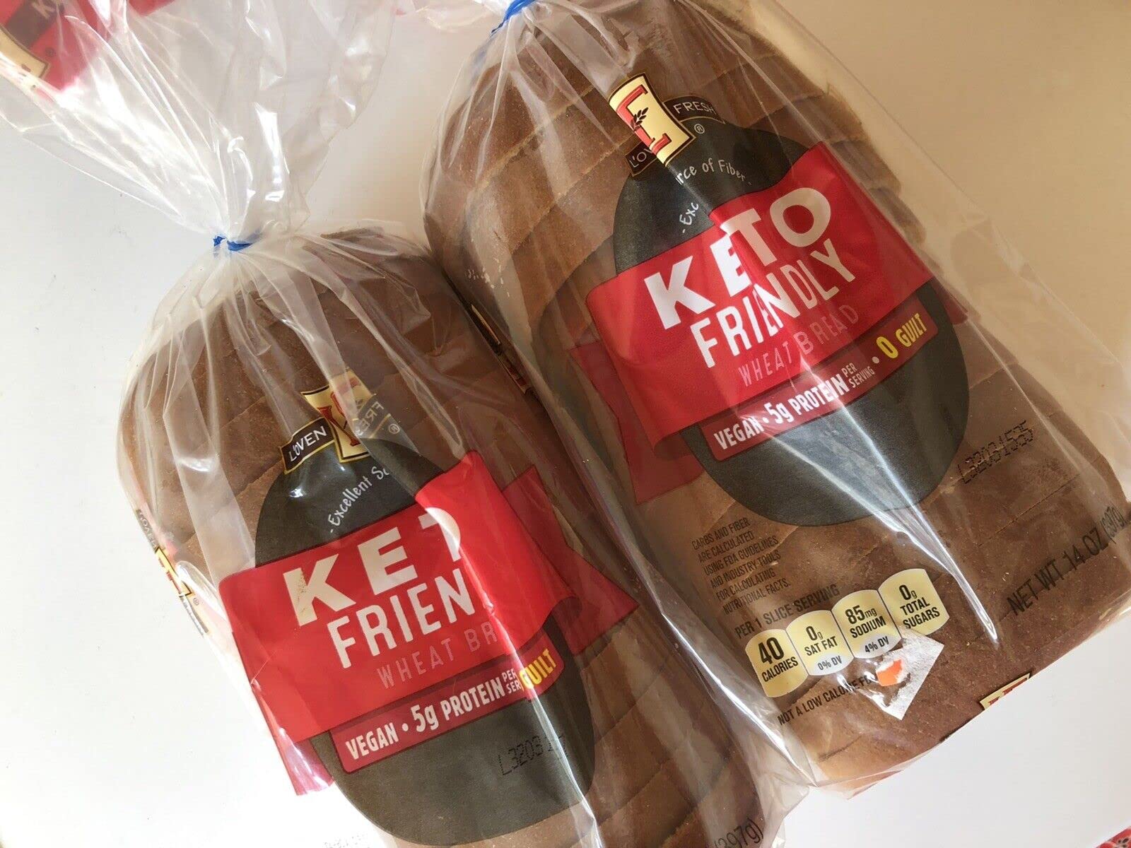Zero Net Carbs Keto Wheat Bread - 2 Loaves | Low Carb, Gluten-Free, Diabetic Friendly | Perfect for Sandwiches, Toast & Healthy Meal Prep