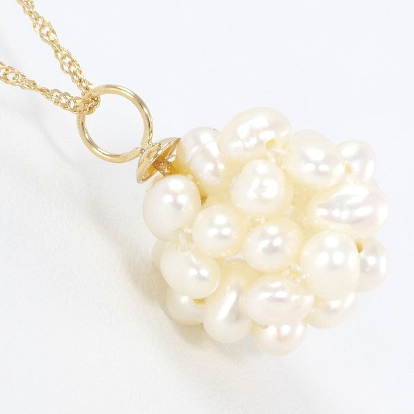 18K Yellow Gold Pearl Necklace for Women - Elegant Luxury Jewelry Gift for Wedding, Anniversary & Special Occasions