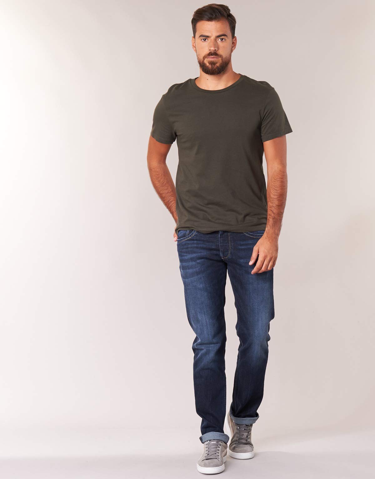 Pepe Jeans Men's Straight Fit Cash Denim Jeans - Size 34x32 (US) | Classic Blue Stretch Comfort for Casual Wear & Everyday Style