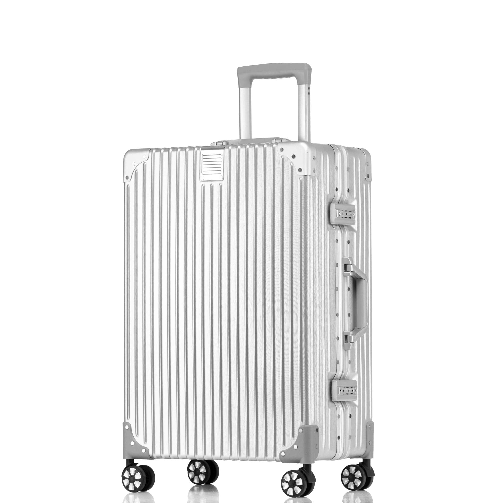 HotWay 28 Inch Large Checked Luggage - Aluminum Frame PC Hard Shell Suitcase with 360° Spinner Wheels & TSA Lock - Perfect for International Travel, Business Trips & Family Vacations