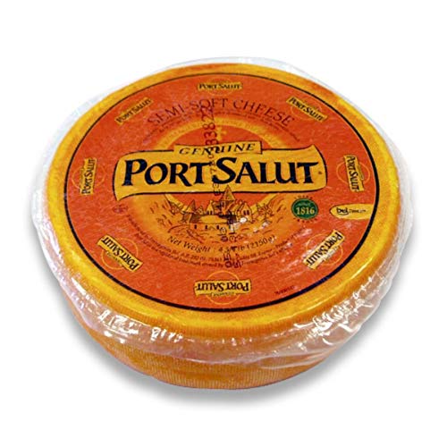 Port Salut Cheese - 5 lb Wheel | Authentic French Semi-Soft Cheese | Perfect for Charcuterie Boards, Sandwiches & Wine Pairings