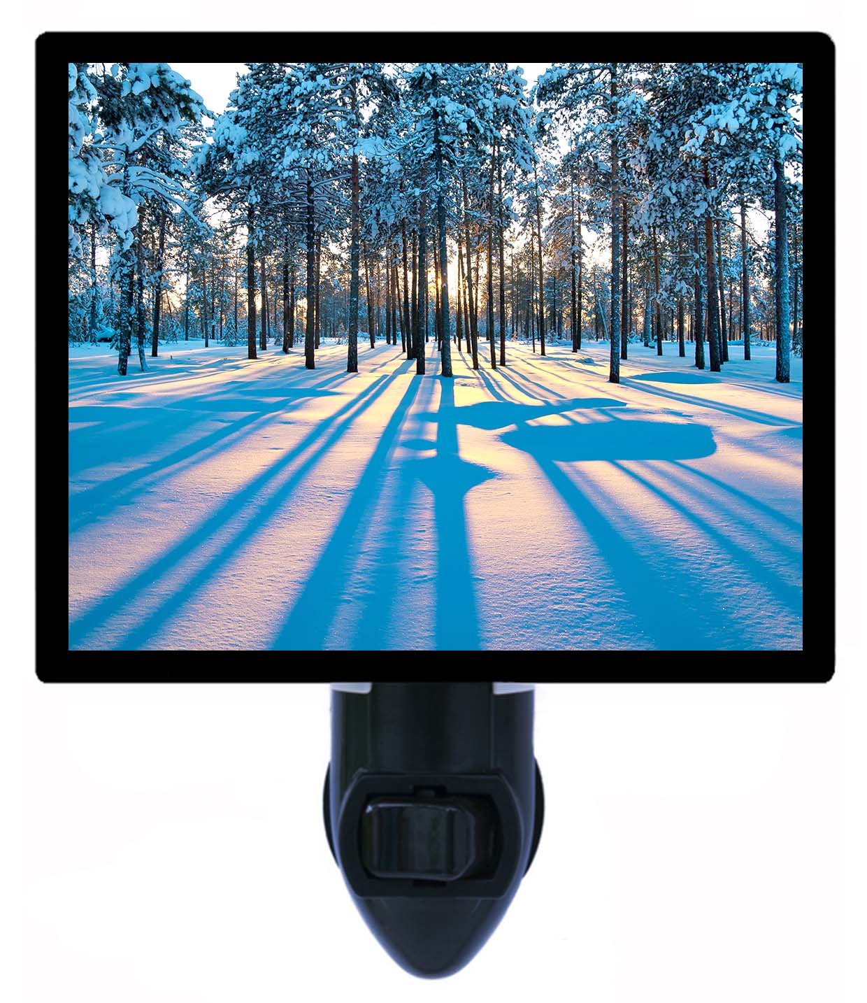 Winter Landscape LED Night Light - Snowy Trees & Sunset Glow for Bedroom, Nursery, or Relaxing Evening Ambience