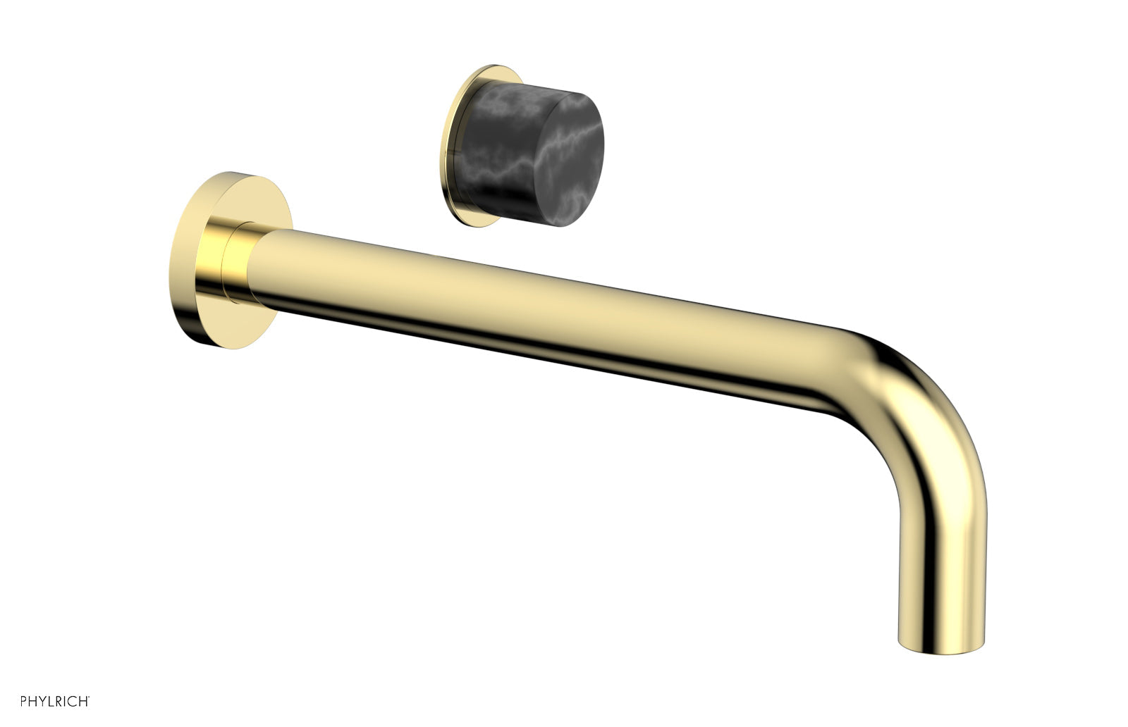 Premium Black Marble Single Handle Wall Mount Bathroom Faucet - Basic II 10