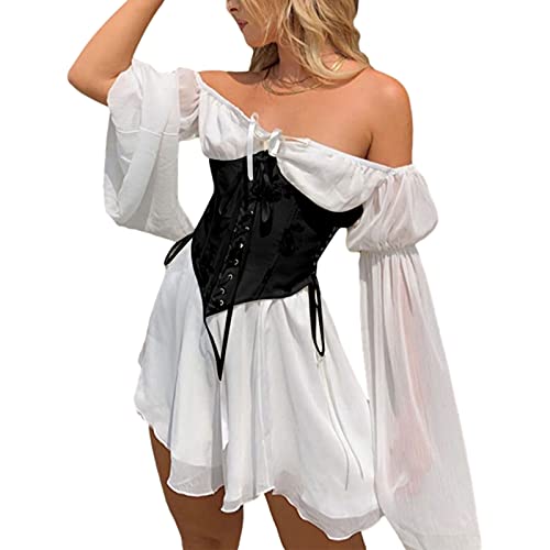 W Dress+bustier White