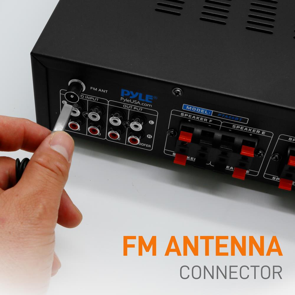 Wireless Bluetooth Stereo Amplifier for Home Audio - High Power Receiver with RCA, AUX, USB Input - Perfect for Living Room, Party, and Outdoor Sound System