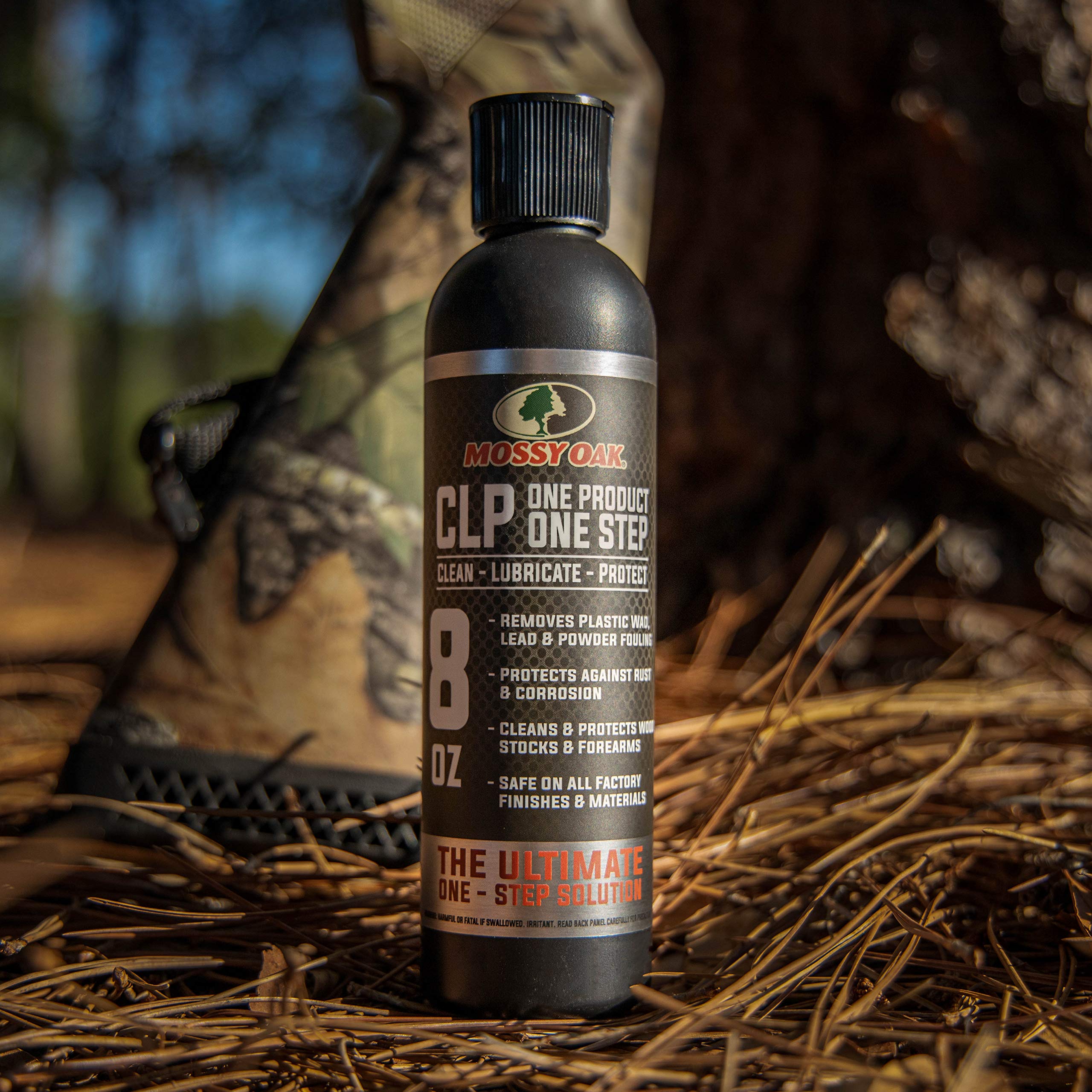CLENZOIL Mossy Oak Gun Oil - All-in-One CLP Cleaner, Lubricant & Protectant for Firearms | 8oz Bottle Gun Maintenance Solution | Perfect for Hunting, Range Shooting & Firearm Storage