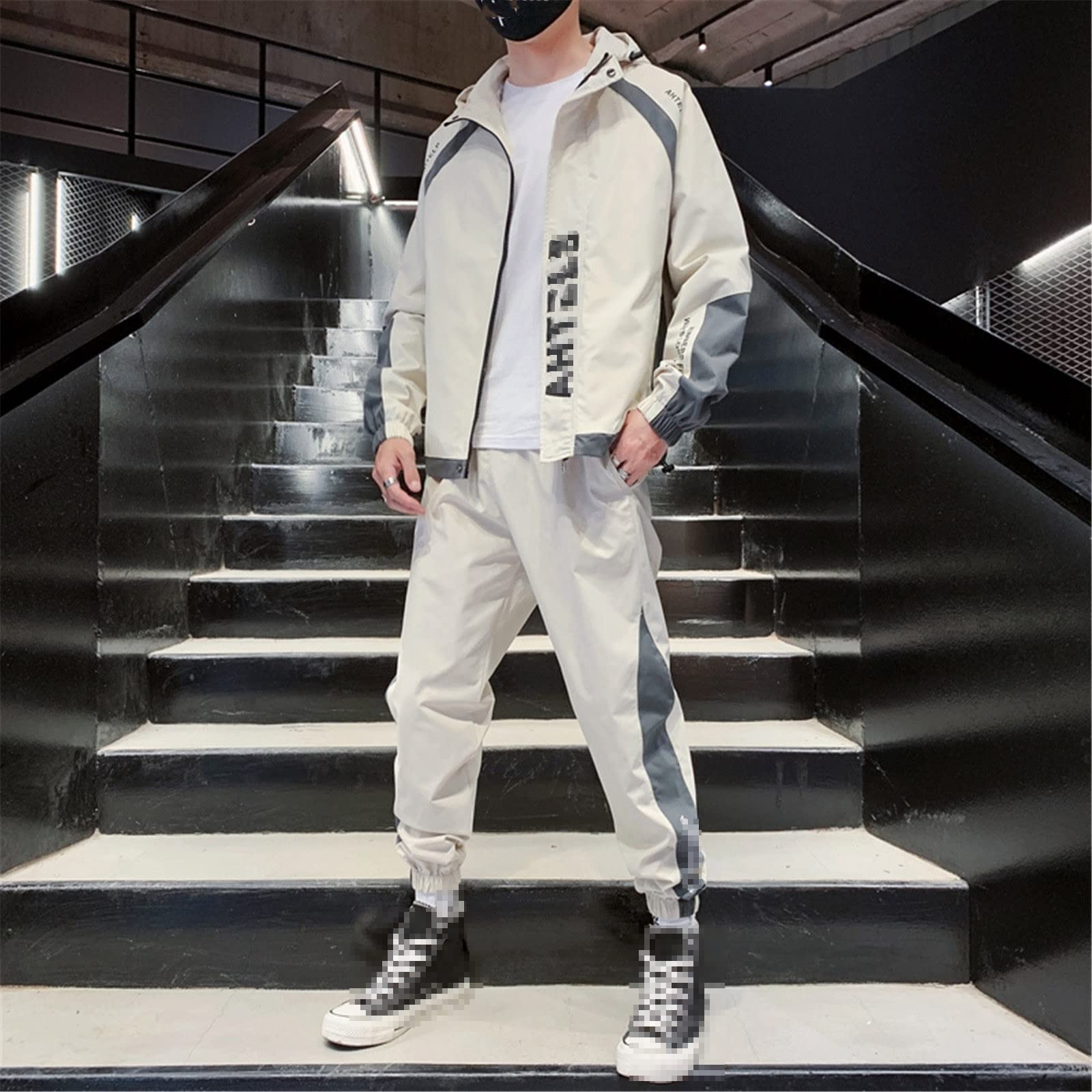 Men's Winter Fleece Tracksuit Set - Thick Warm Jogger Outfit with Jacket & Pants, Plus Size Streetwear Sweatsuit for Casual Wear | Gym, Lounge & Outdoor Activities
