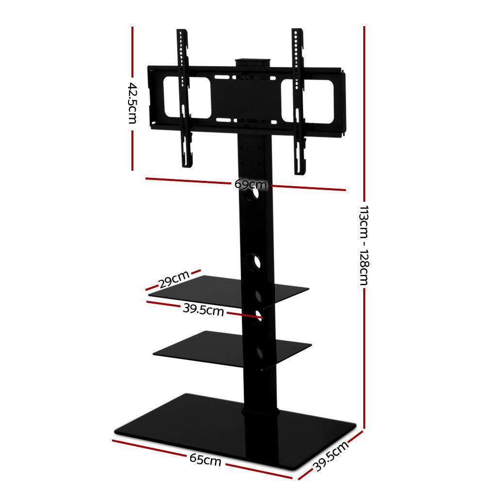 Adjustable TV Floor Stand for 32-70 Inch Screens - Swivel & Height Adjustable TV Mount Bracket - Perfect for Living Room, Bedroom & Home Theater Setup